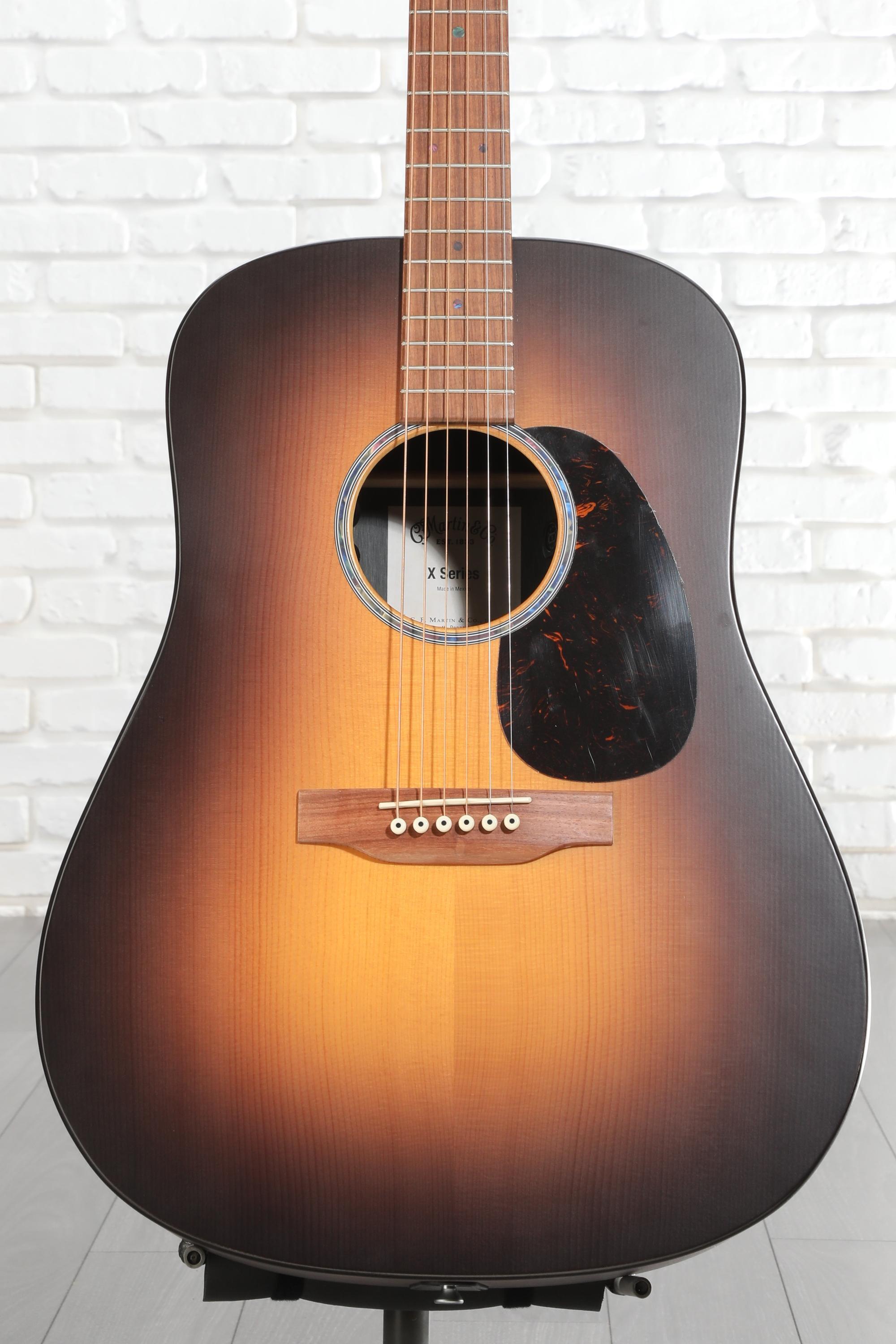 Martin D-X2E Dreadnought Acoustic-electric Guitar - Ziricote Burst