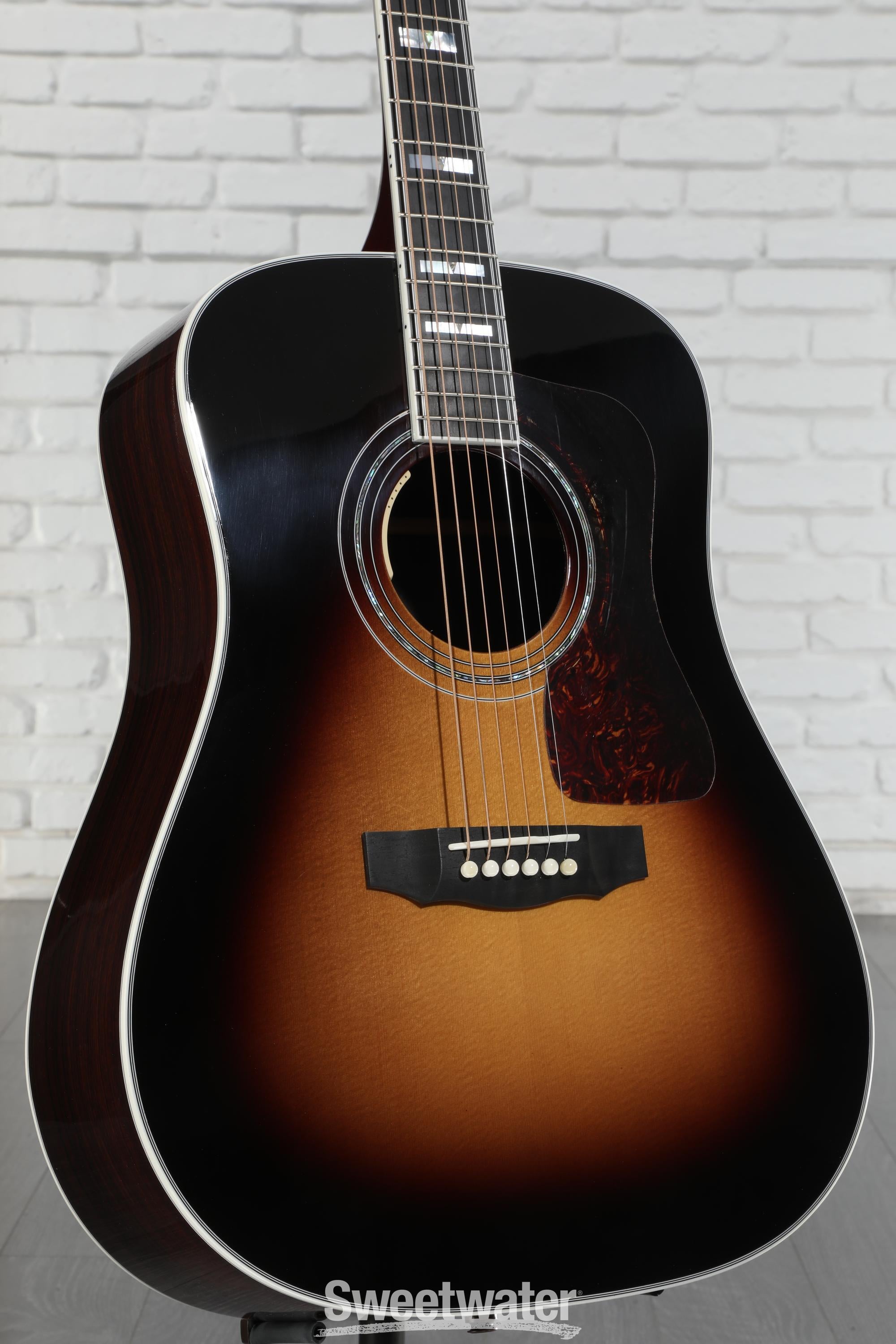 Guild D-55E Acoustic-electric Guitar - Teardrop Sunburst