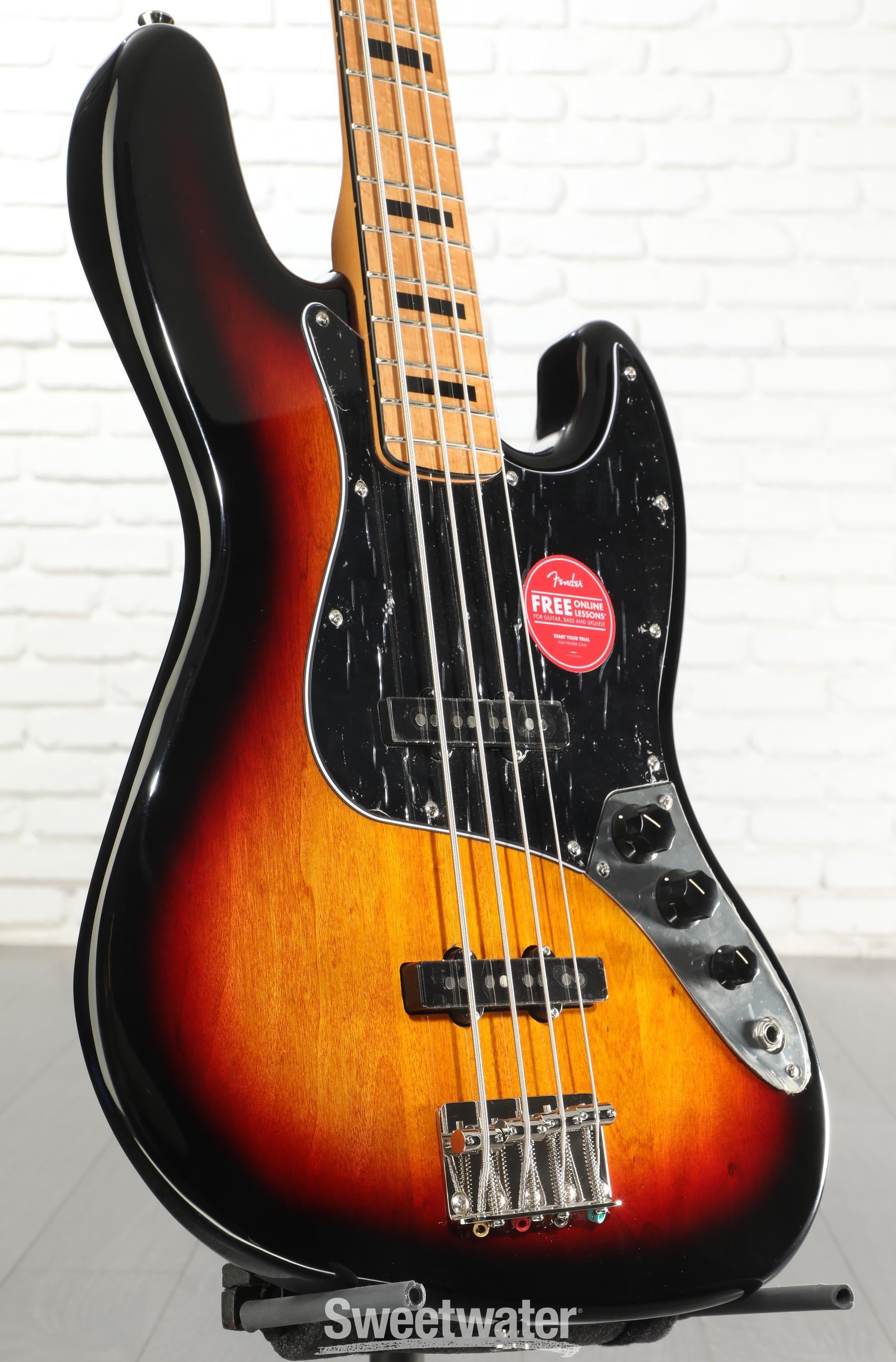 Squier Classic Vibe '70s Jazz Bass - 3-Tone Sunburst | Sweetwater