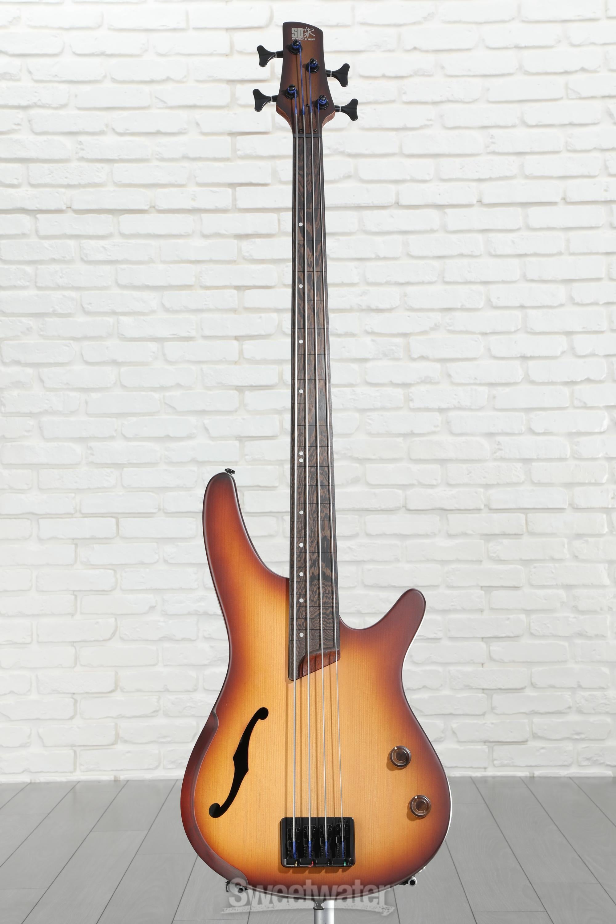 Ibanez SRH500F Fretless Bass Guitar - Natural Browned Burst Flat