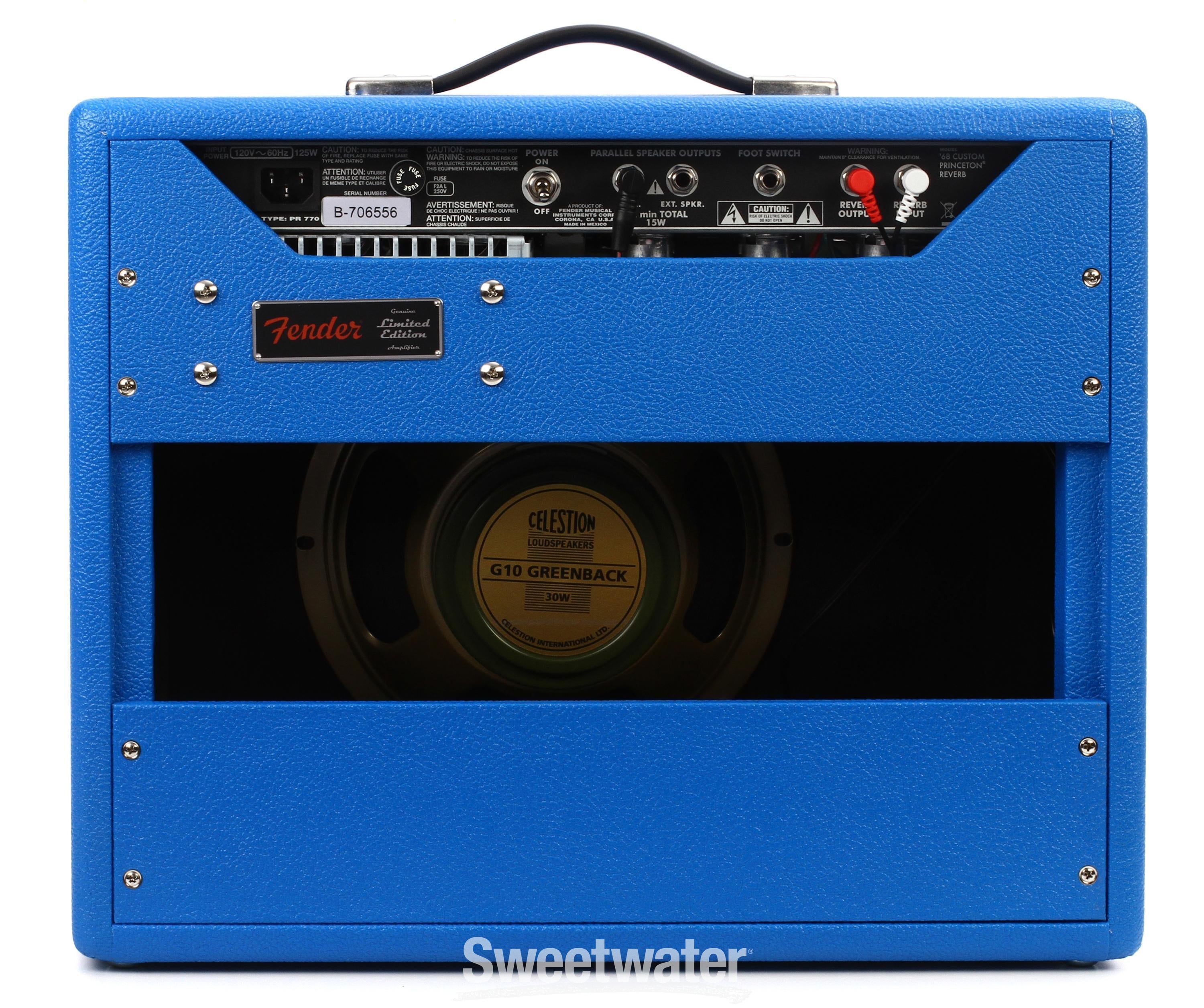 Fender '68 Custom Princeton Reverb Electric Blue 12-watt 1x10