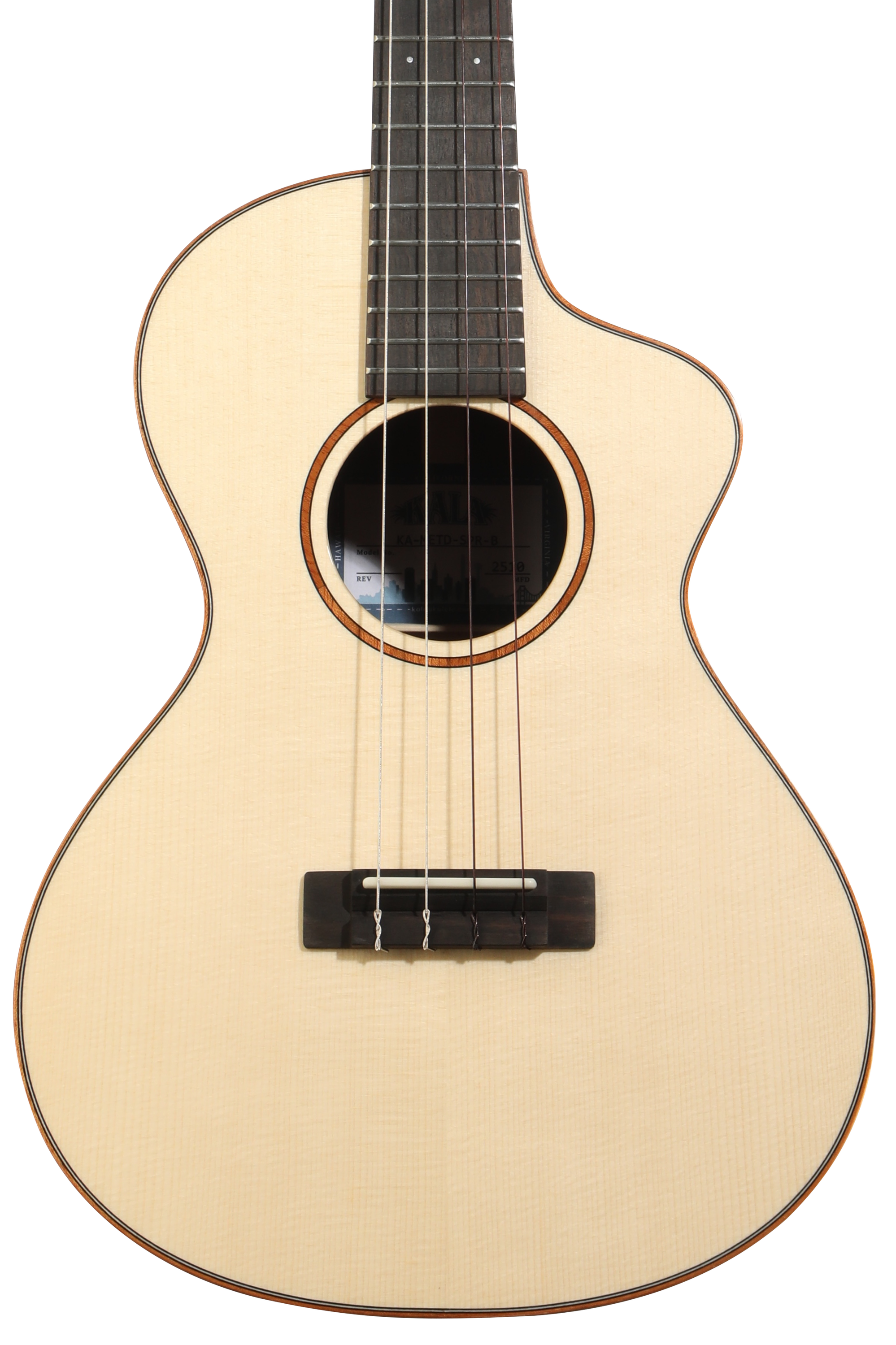 Photo of Kala Metropolitan Deluxe Spruce Top Rosewood Baritone Ukulele - Natural