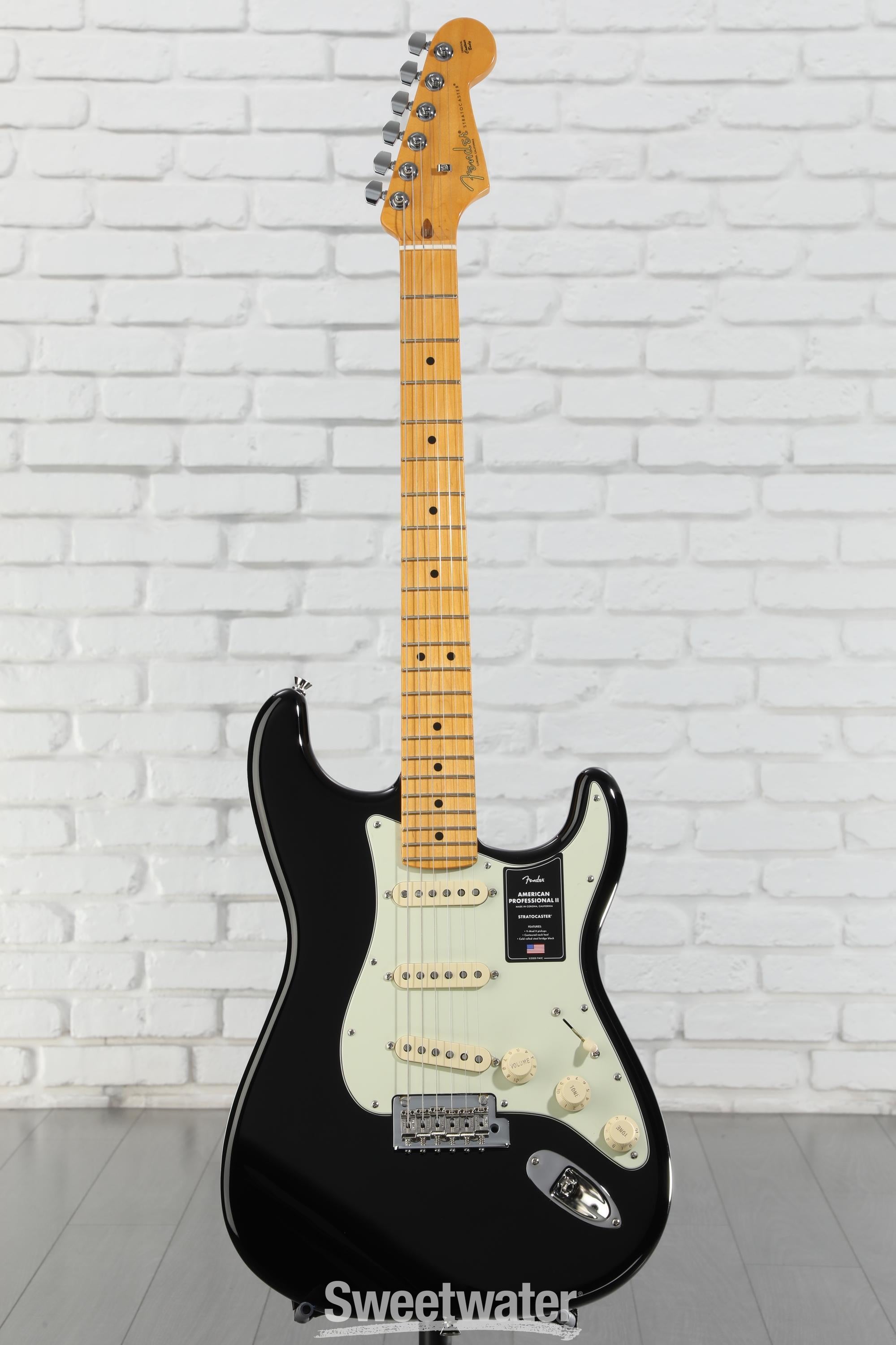 ギター Fender American professional ii strato Fender American Professional II Stratocaster - Black with