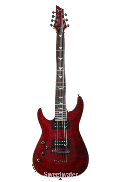 Schecter Omen Extreme-7 Left-Handed Electric Guitar - Black Cherry