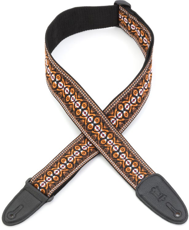 Levy's Polyester Guitar Strap (Black and Grey Skulls) MPD2-111