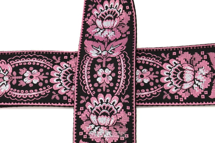 Ernie Ball Polypro Jacquard Strap - Pink Orleans