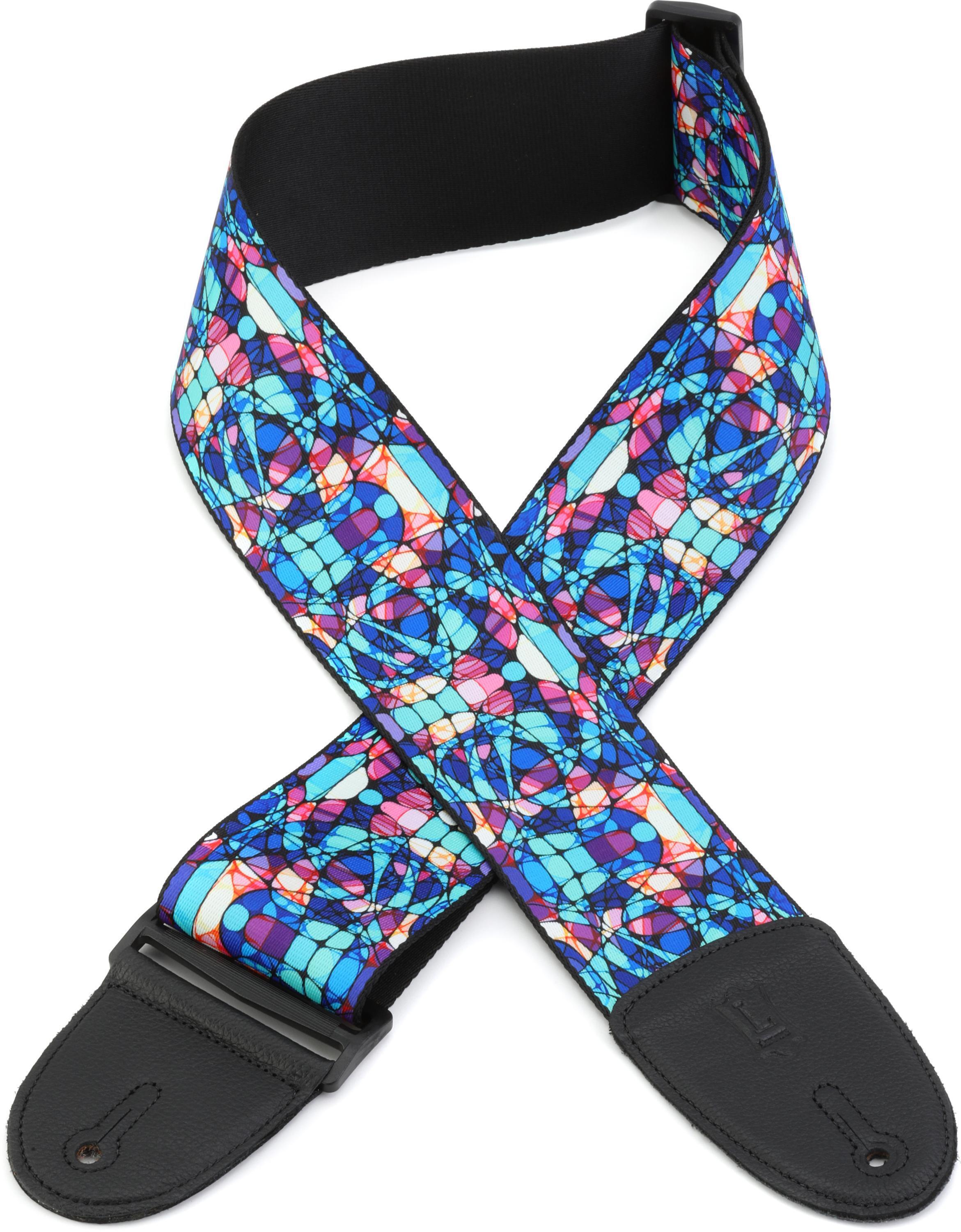 Photo of Levy's Stained Glass Guitar Strap - Blue Mirage