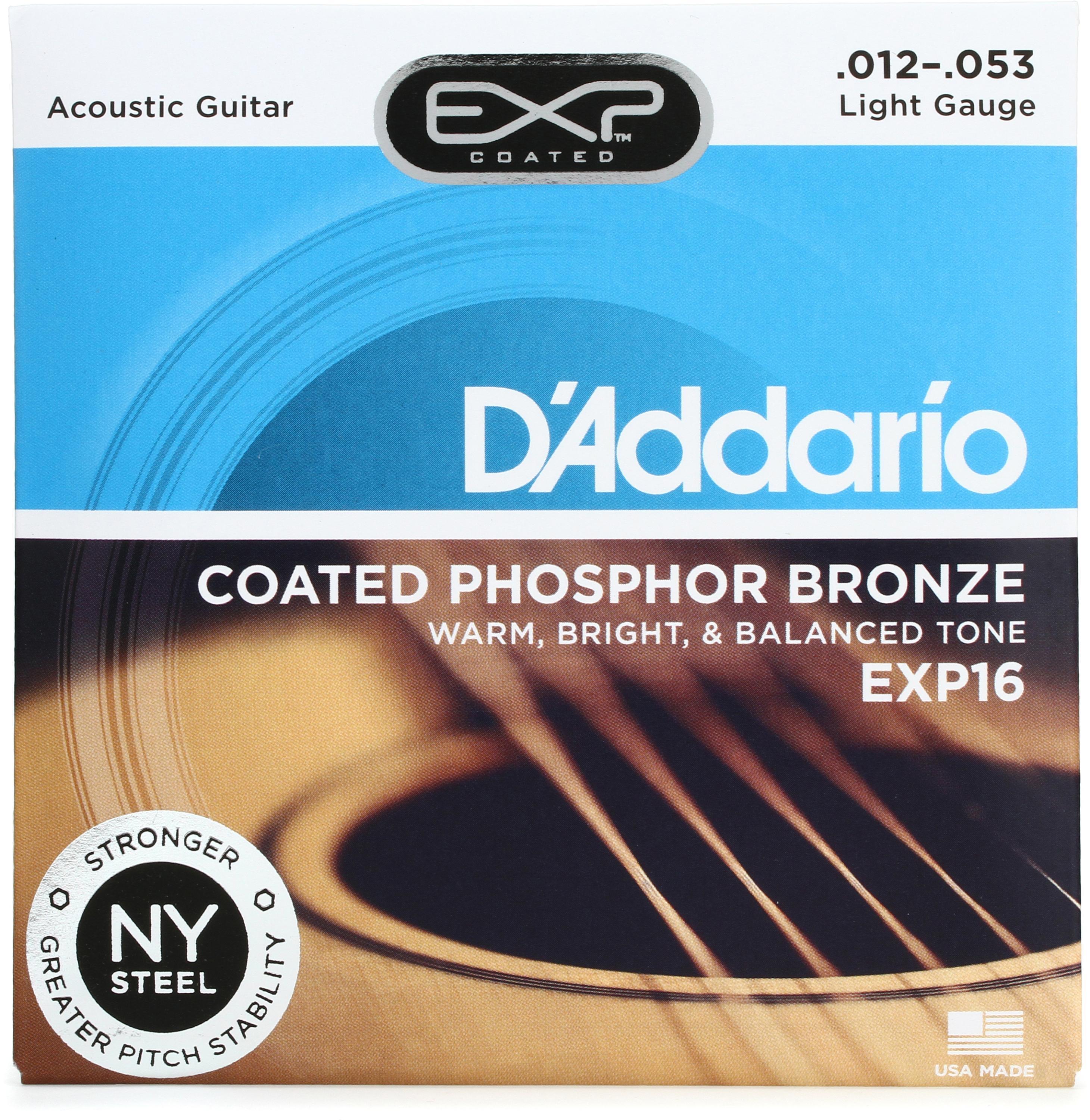 D Addario EXP16 Coated Phosphor Bronze Light Acoustic Guitar