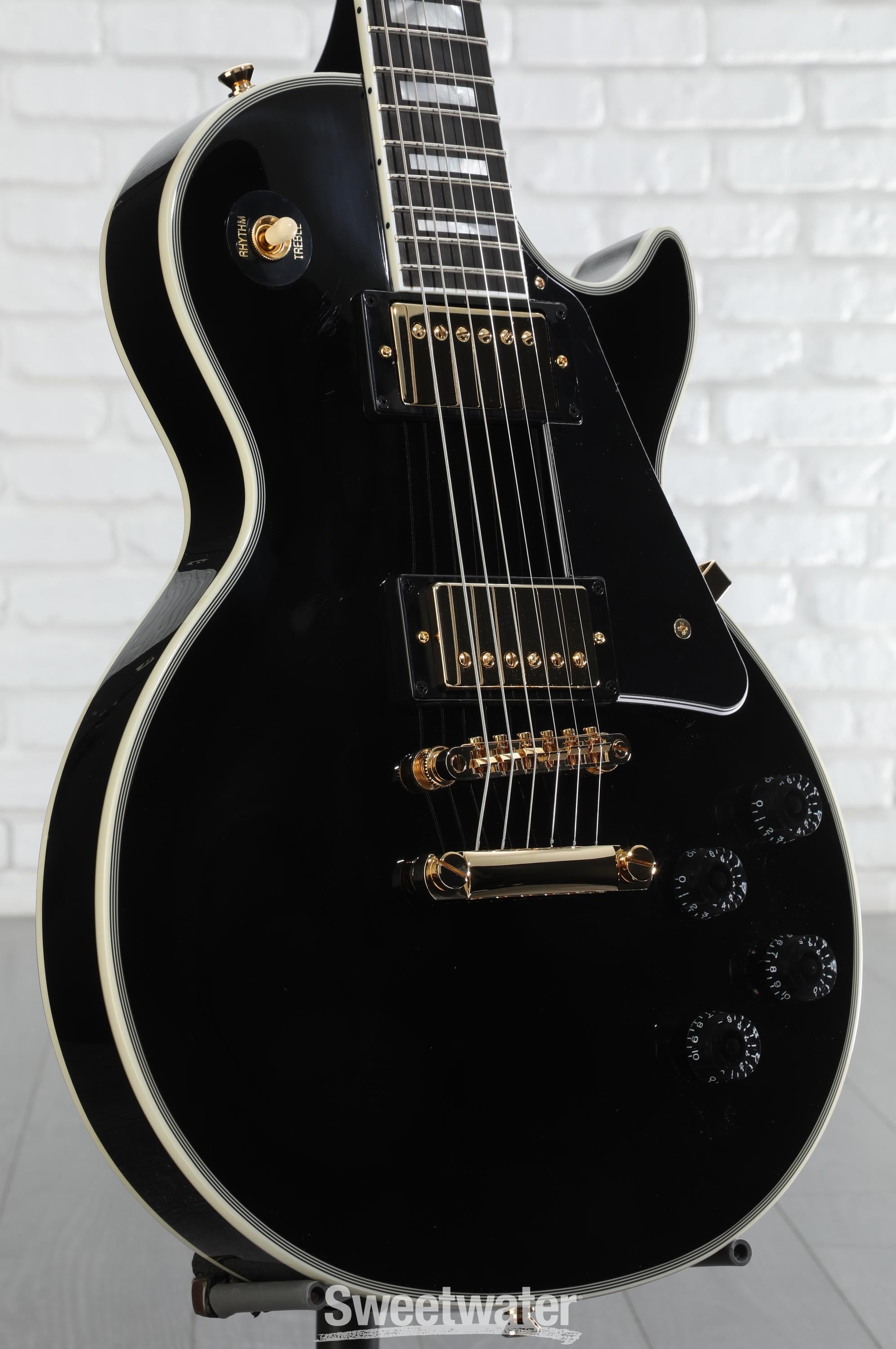 Epiphone Les Paul Custom Ebonyブラック Epiphone Les Paul Custom Ebony Black Electric Guitar