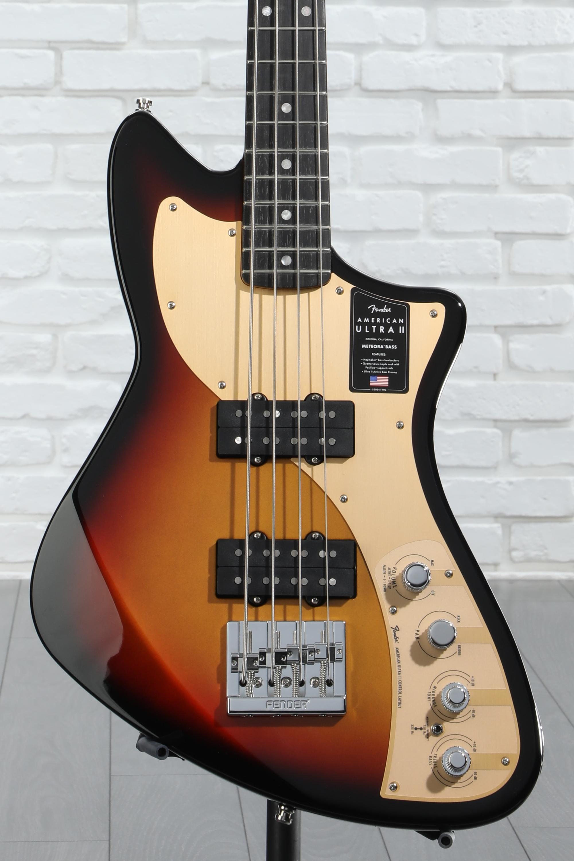 Fender American Ultra II Meteora Bass - Ultraburst, Ebony