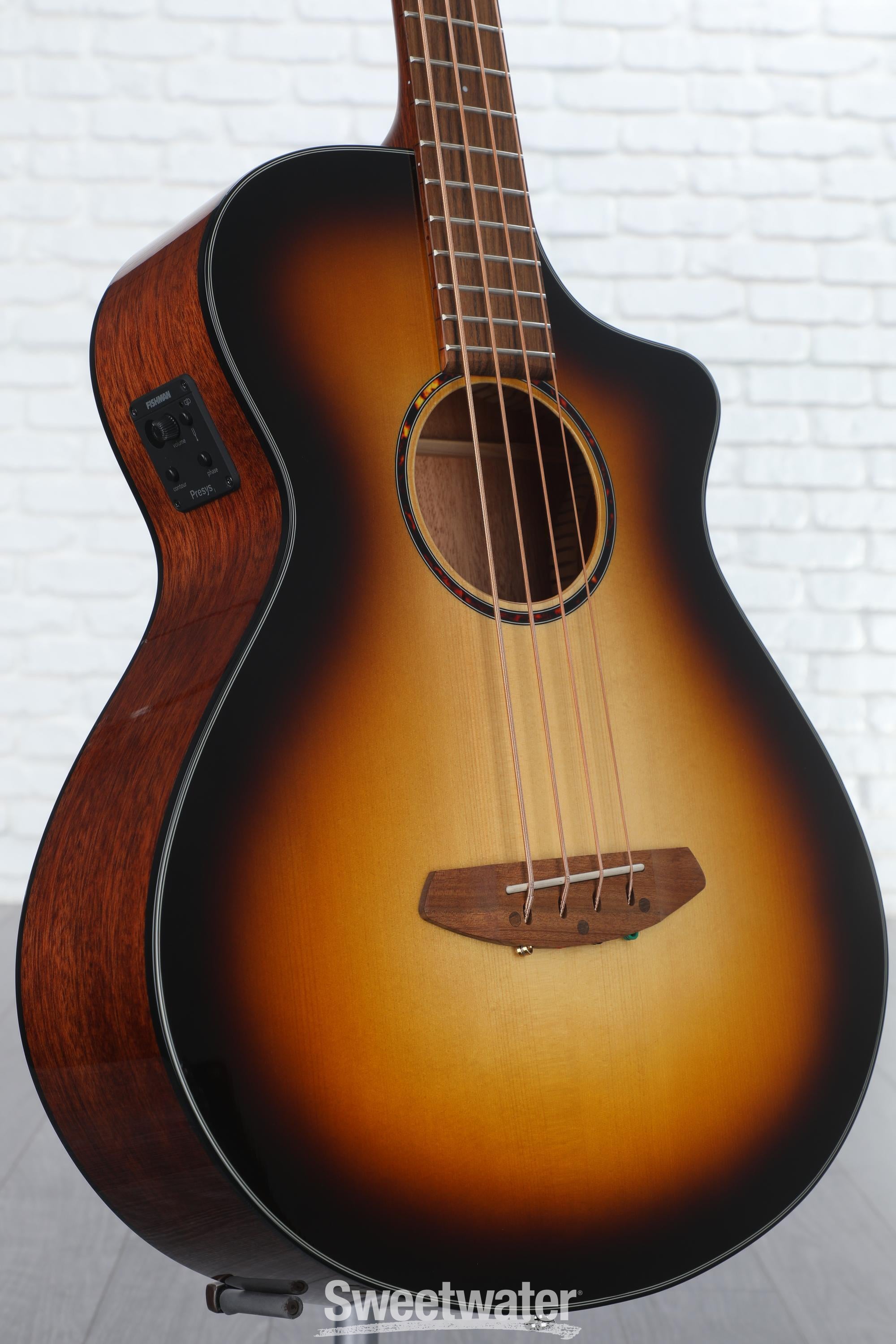 Breedlove ECO Discovery S Concert CE Acoustic-electric Bass Guitar - Edgeburst European Spruce/African Mahogany