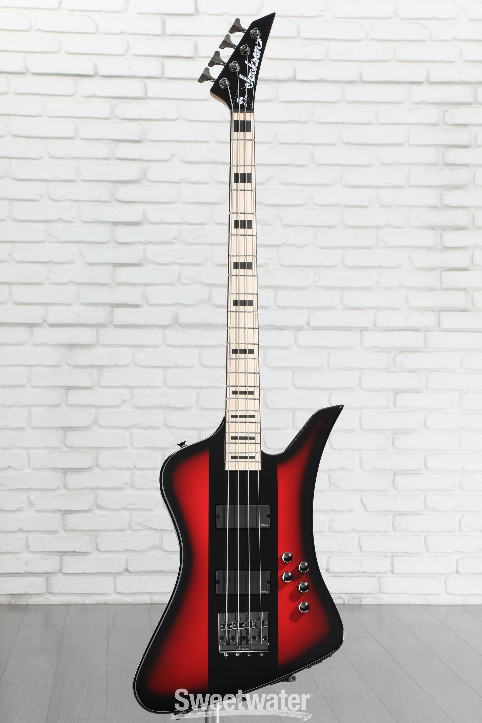 Jackson David Ellefson X Series Signature Kelly Bird IV Bass Guitar - Red  Stripe | Sweetwater