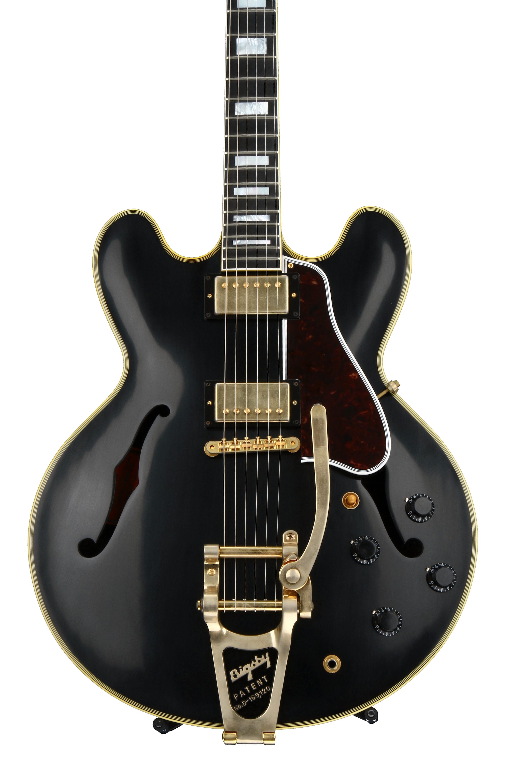 Gibson Custom ES-355 Bigsby - Vintage Ebony VOS | Sweetwater