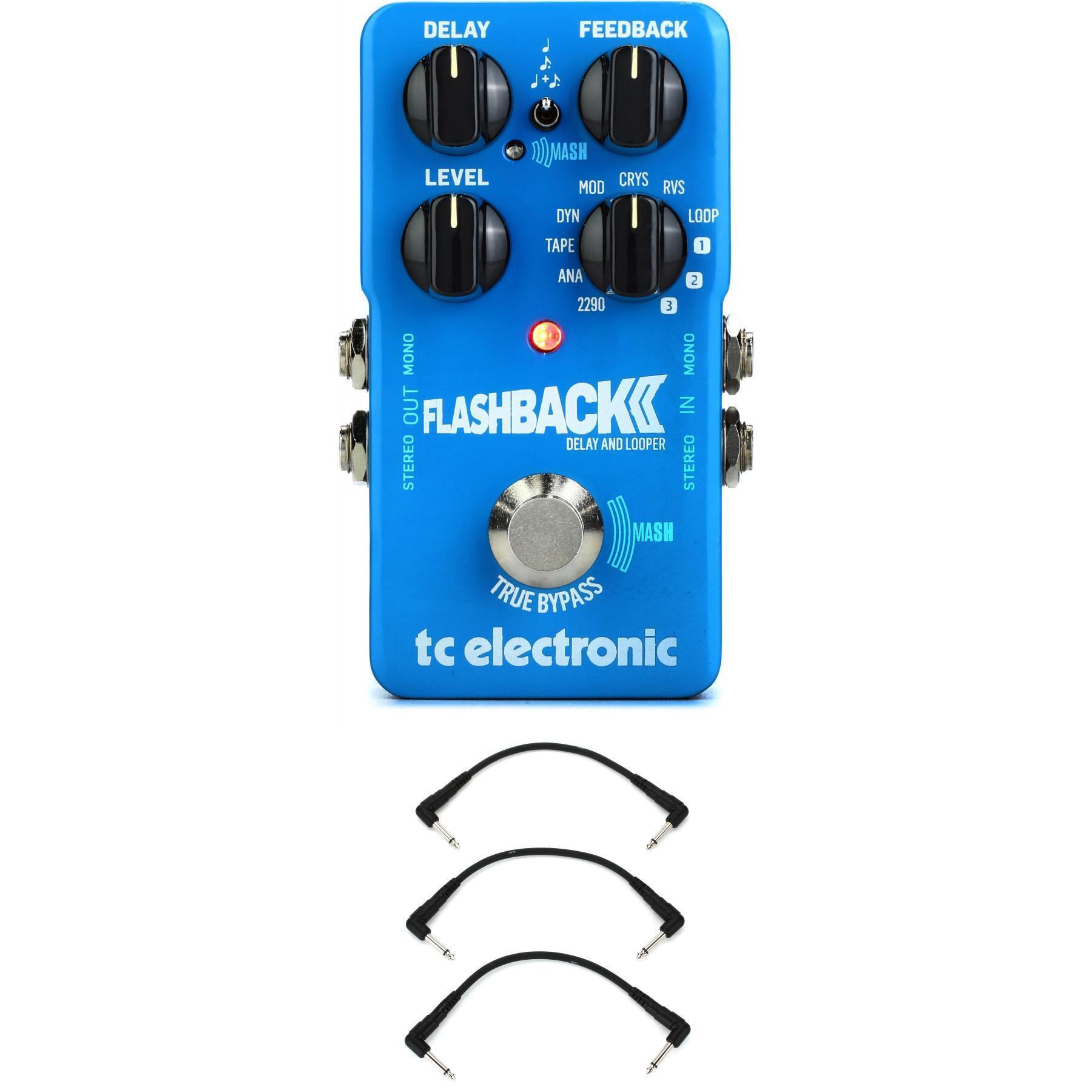 TC Electronic Flashback 2 Delay and Looper Pedal with 3 Patch Cables