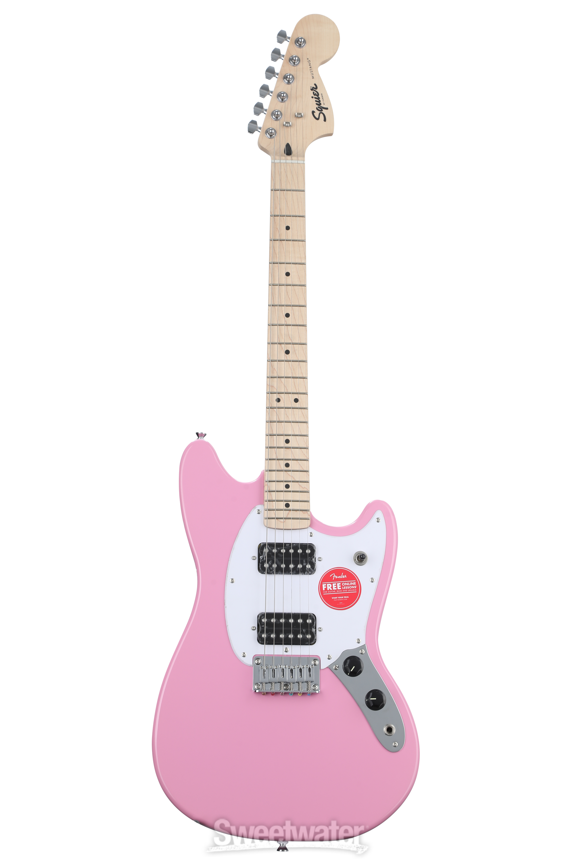 Squier Sonic Mustang HH Solidbody Electric Guitar - Flash Pink | Sweetwater