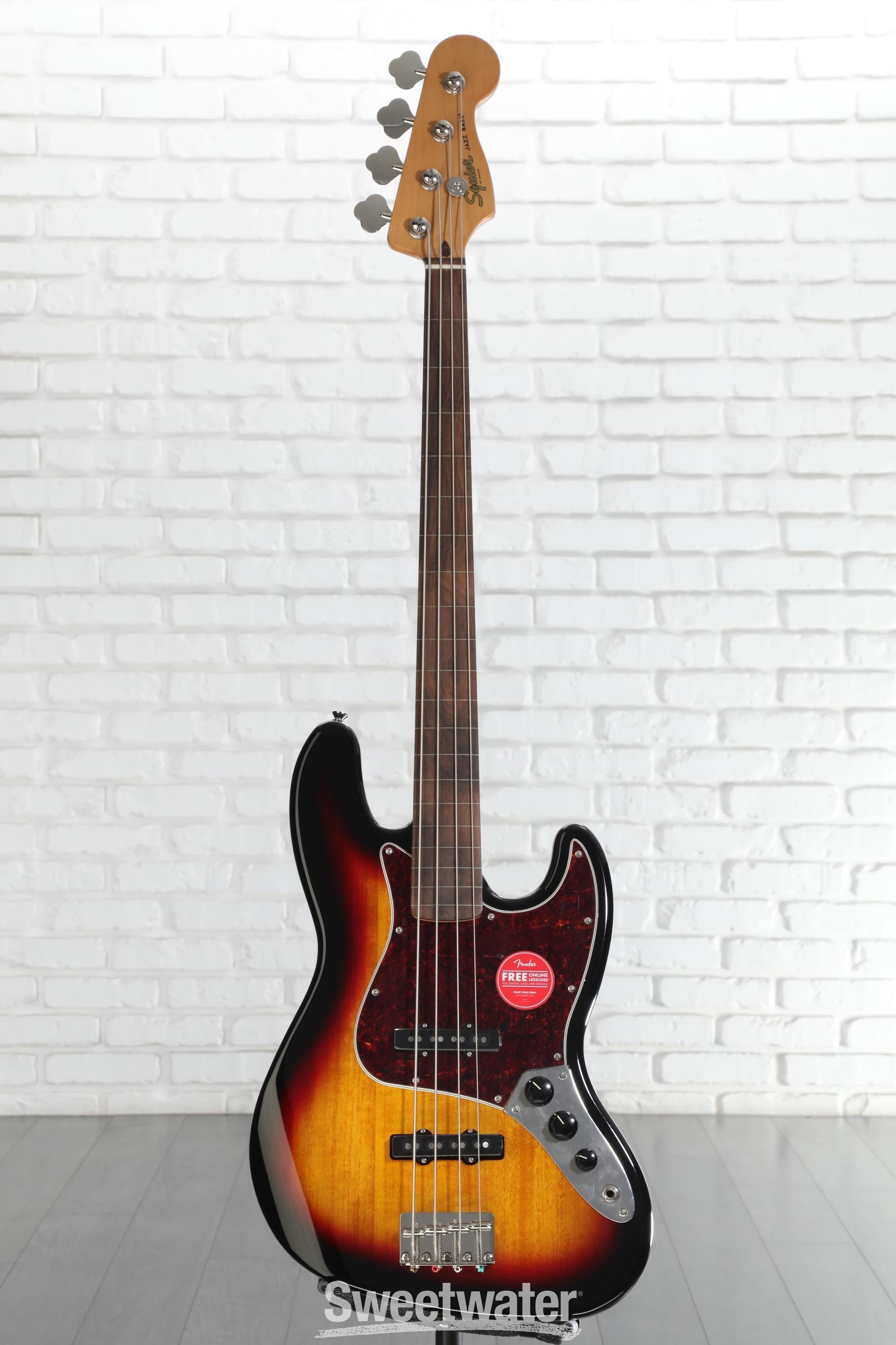 Squier Classic Vibe '60s Fretless Jazz Bass - 3-Tone Sunburst