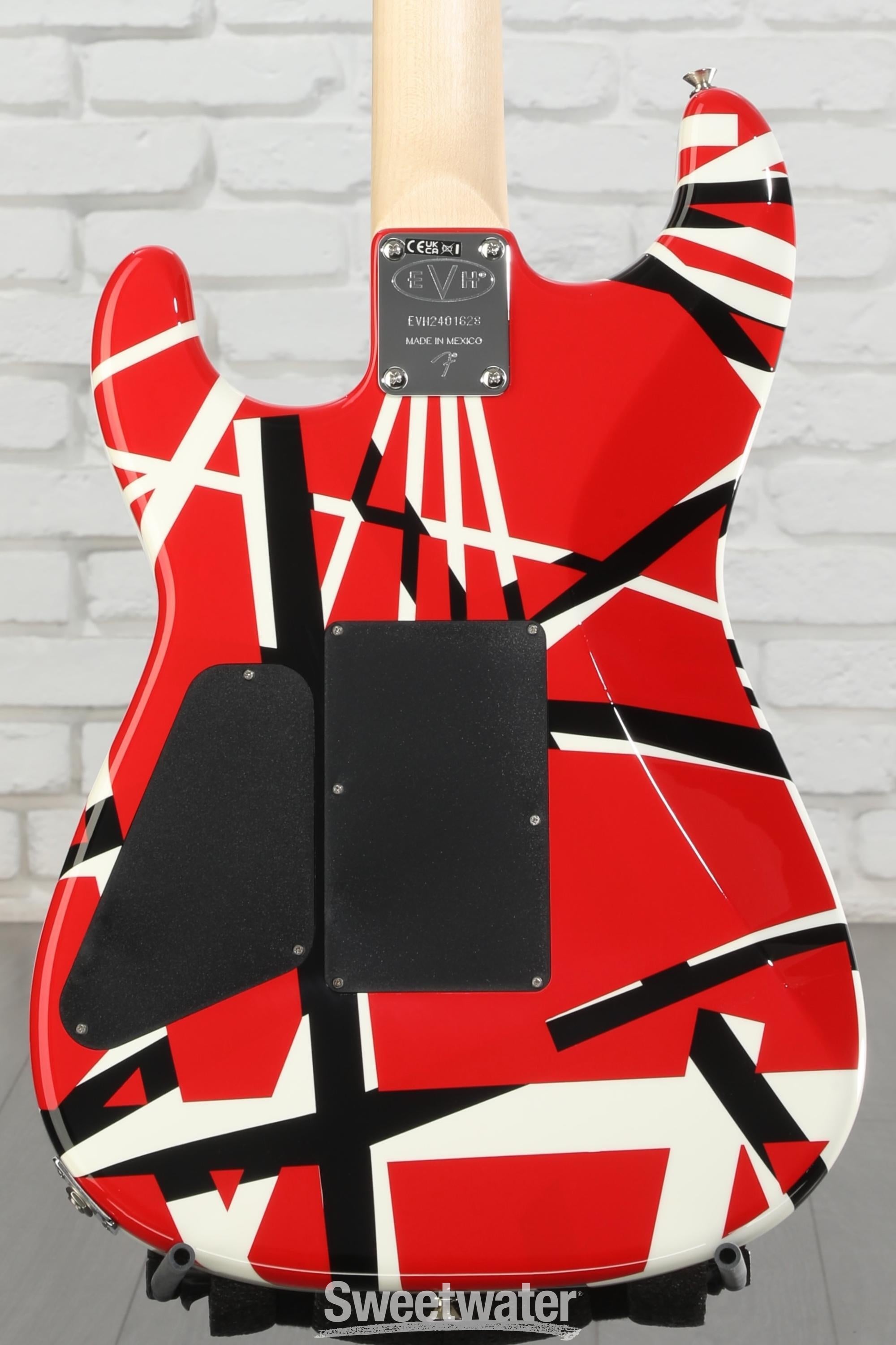 EVH Striped Series - Red with Black and White Stripes