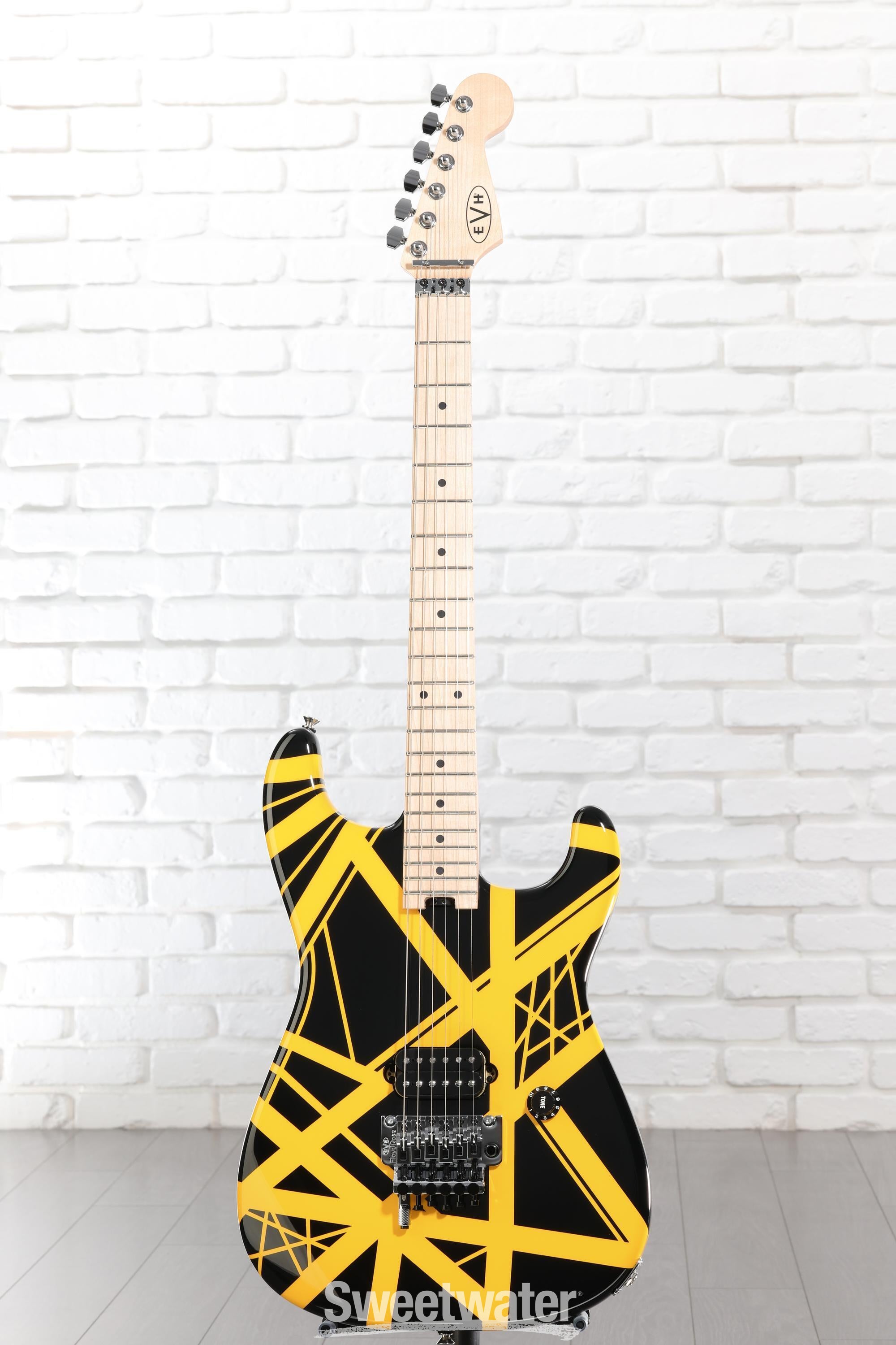 EVH Striped Series - Black w/ Yellow Stripes | Sweetwater