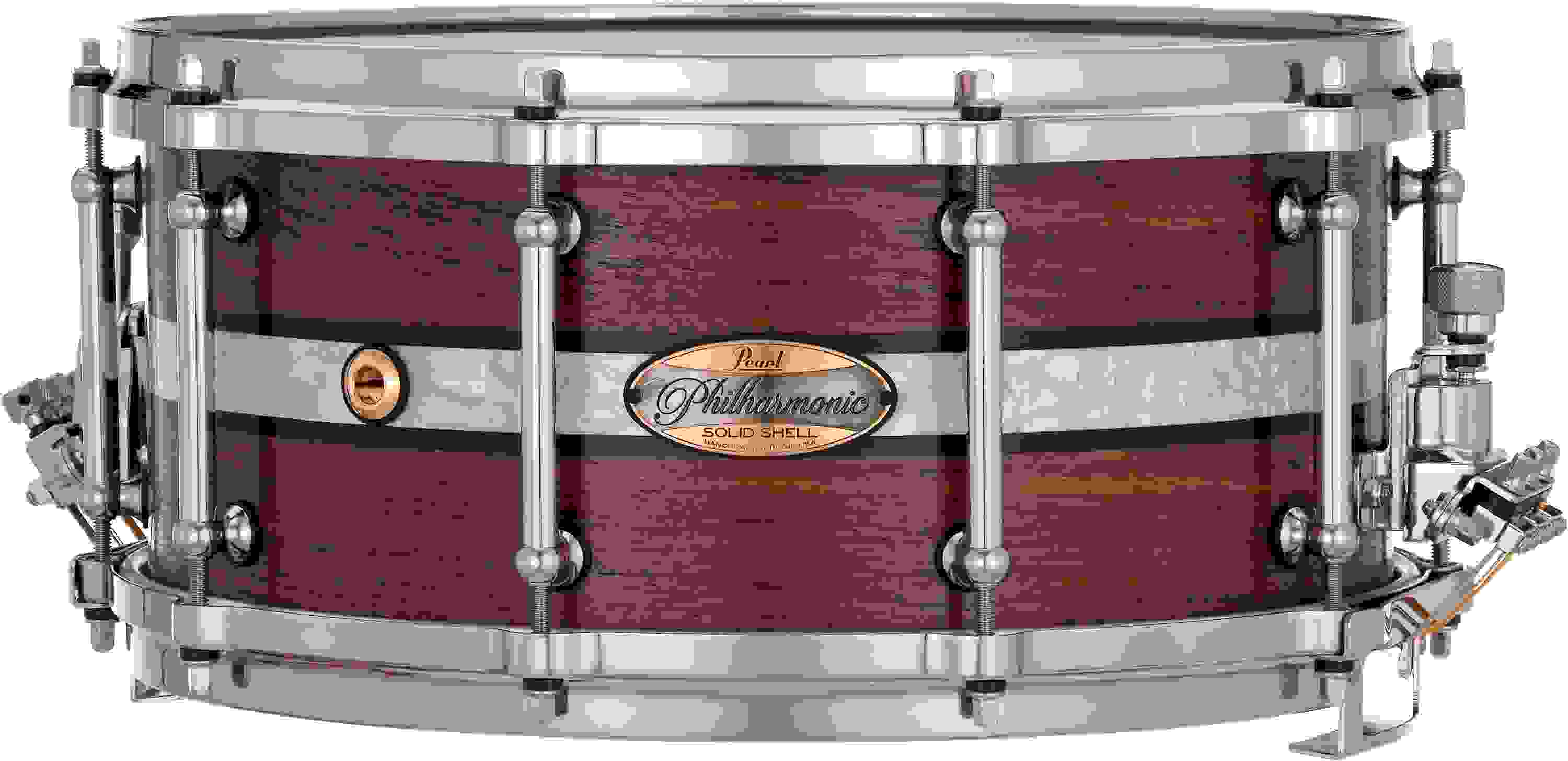 Pearl Philharmonic USA Solid Shell Walnut Snare Drum - 6.5 inches x 14 inches, Natural