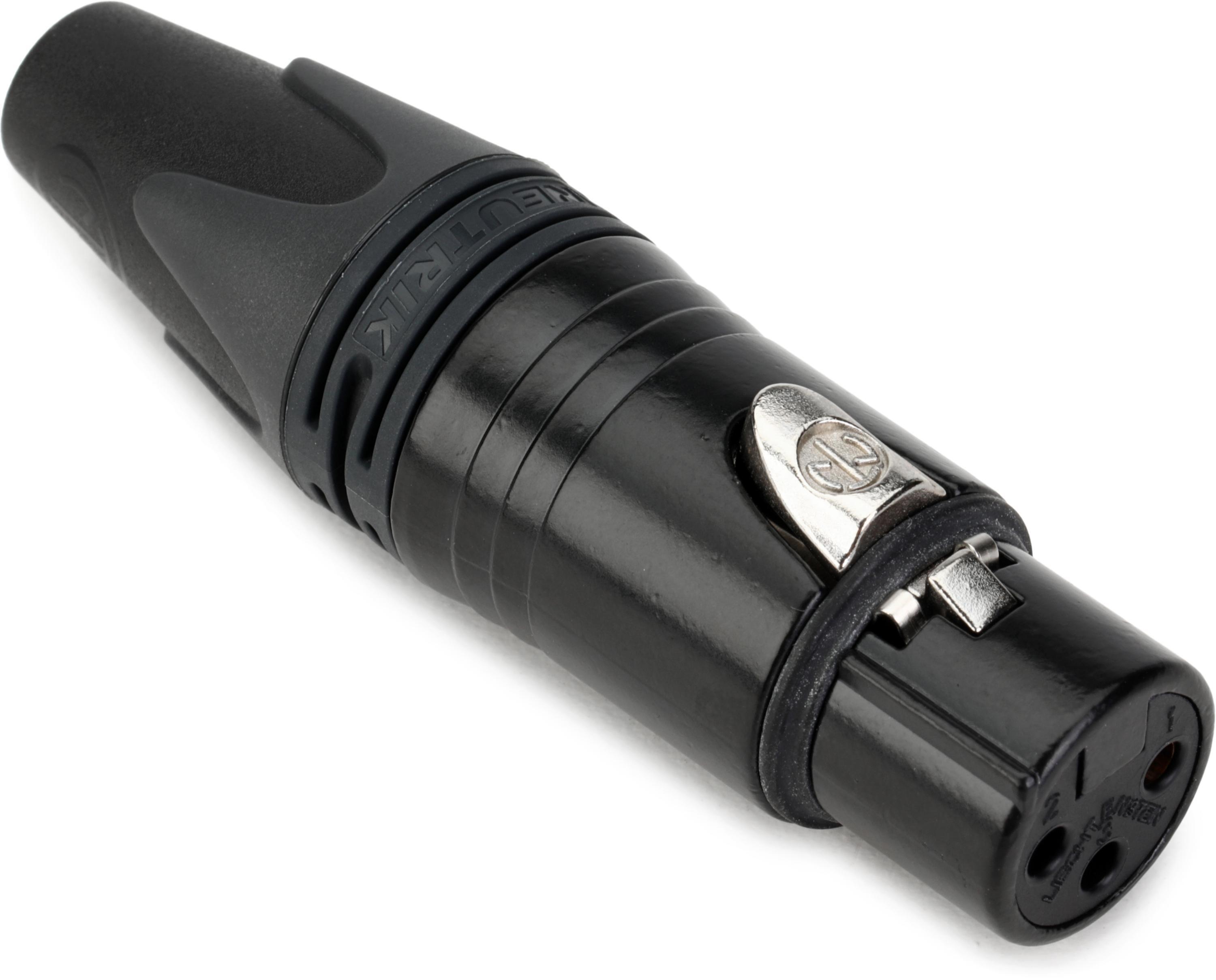 Neutrik NC3FXX-B 3-pole Female XLR Cable-mount Connector | Sweetwater