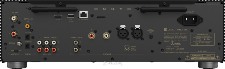 Onkyo Icon Series P-80 Network Preamplifier - Black | Sweetwater
