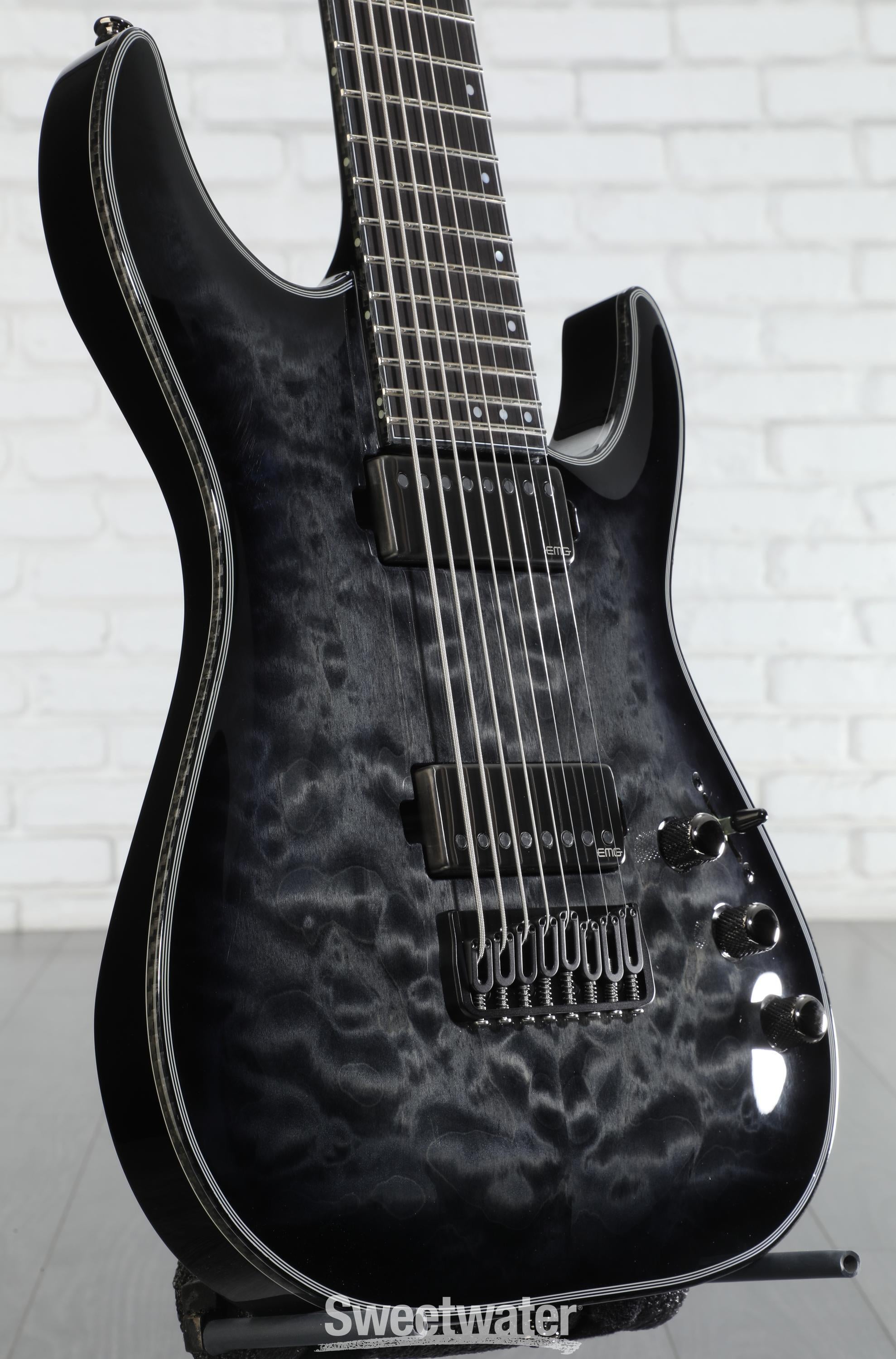 Schecter Hellraiser Hybrid C-8 Electric Guitar - Trans Black Burst