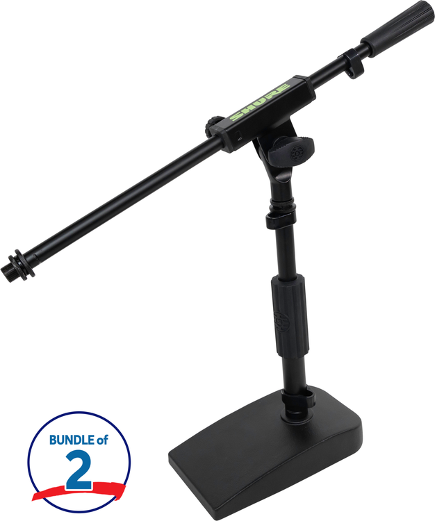 Shure by Gator SH-DESKTOP2 Microphone Stand (2 Pack) | Sweetwater