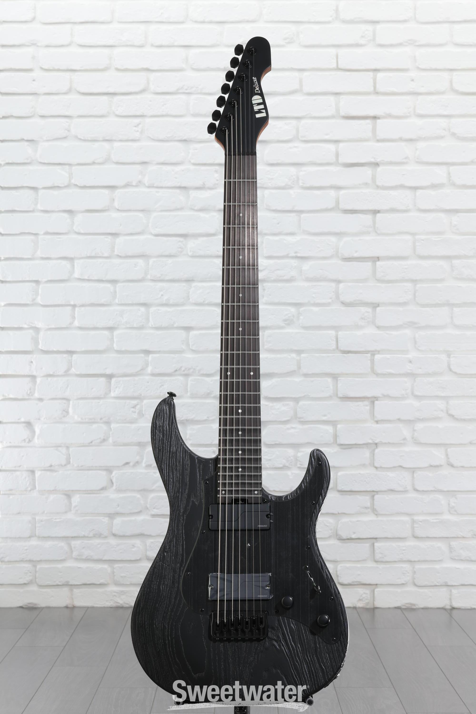 ESP LTD SN-1007 HT Baritone Electric Guitar - Black Blast