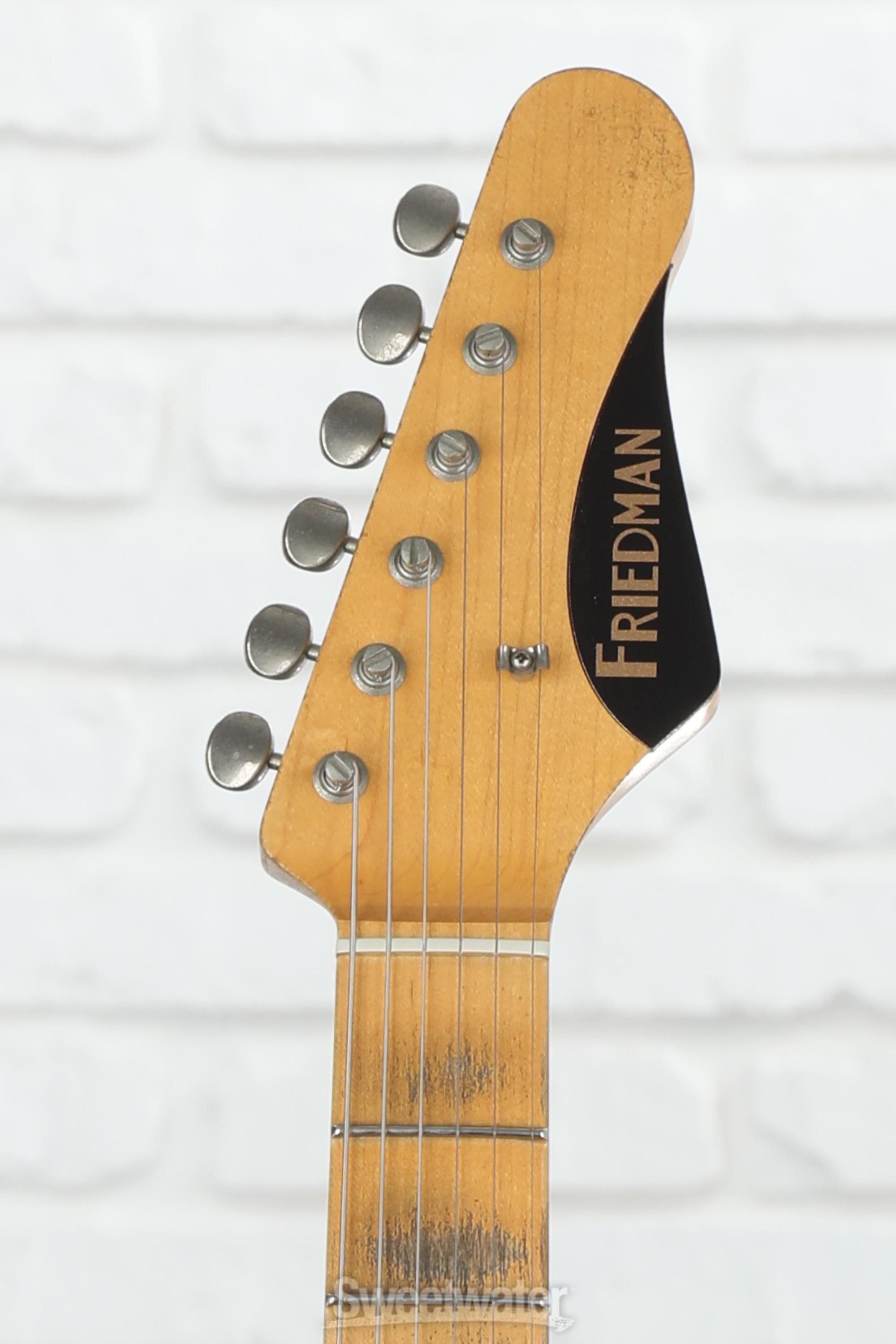 Friedman Vintage T Aged Electric Guitar - Black with Maple