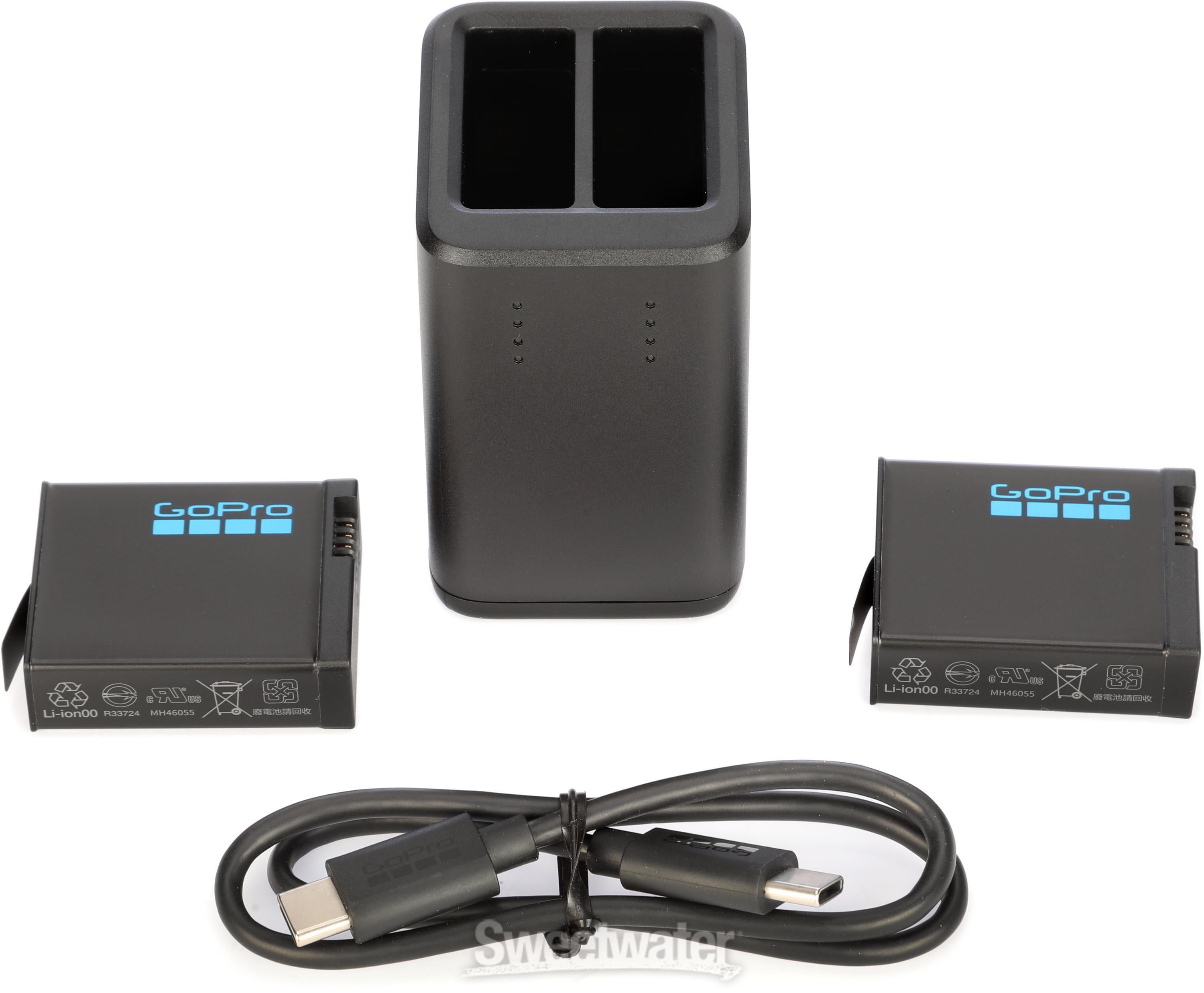 バッテリー/充電器 GoPro - GoPro MAX DUAL BATTERY Dual Optimized Battery Charger + 2 Enduro Camera Batteries