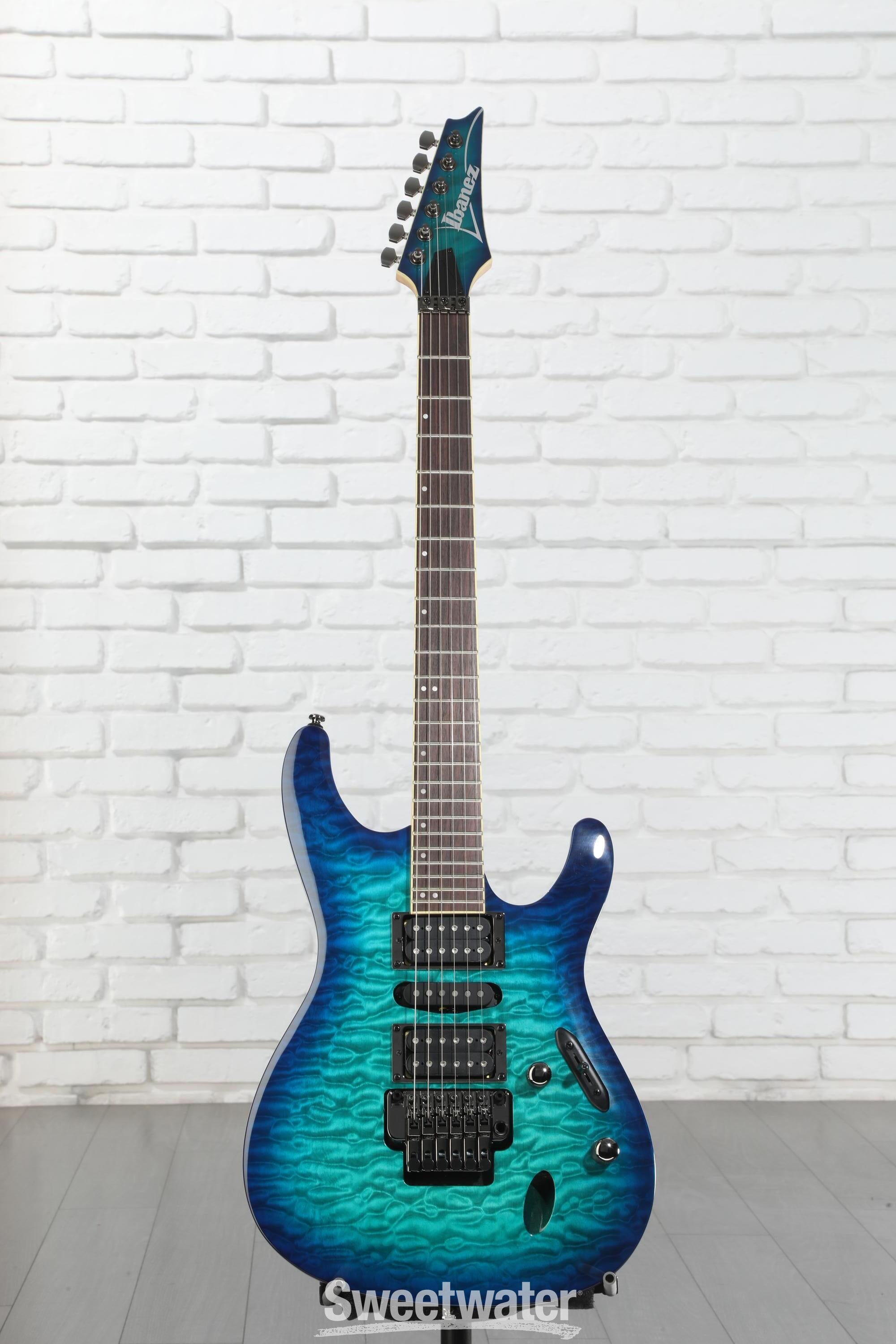 Ibanez S670QM Electric Guitar - Sapphire Blue | Sweetwater