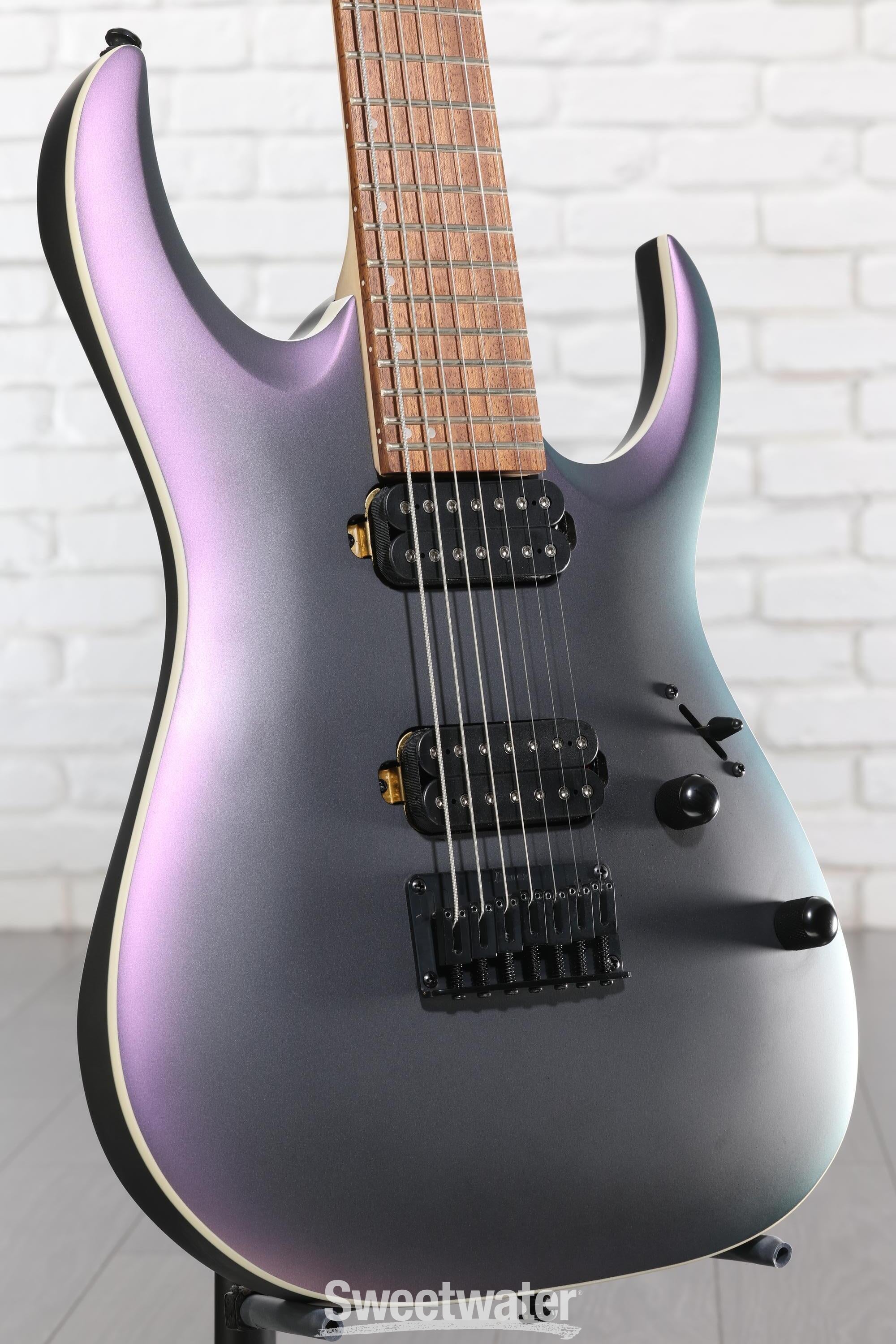 Photo of Ibanez Standard RGA742EX 7-string Electric Guitar - Black Aurora Burst Matte