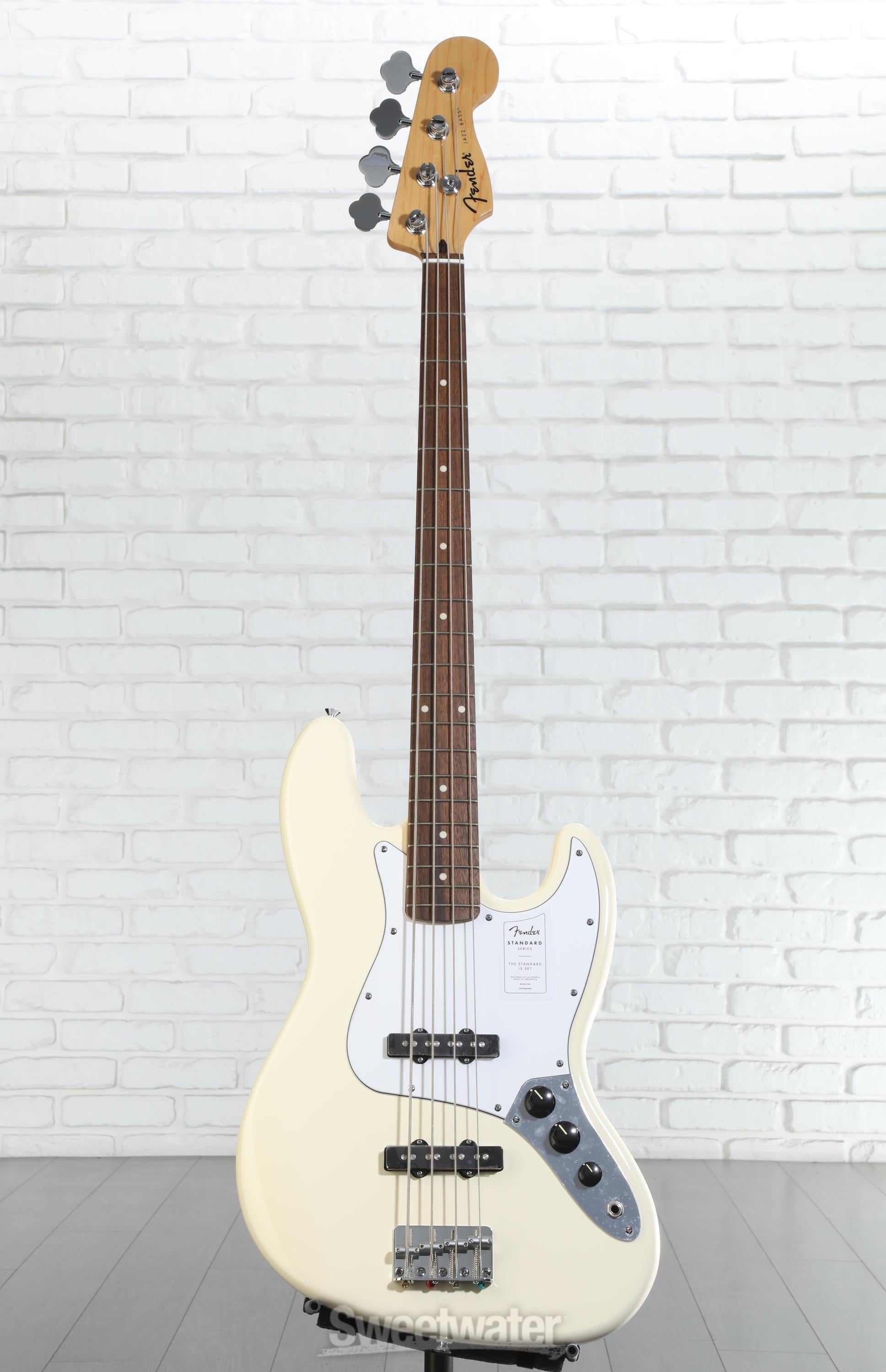 Fender Standard Jazz Bass - Olympic White, Laurel Fingerboard
