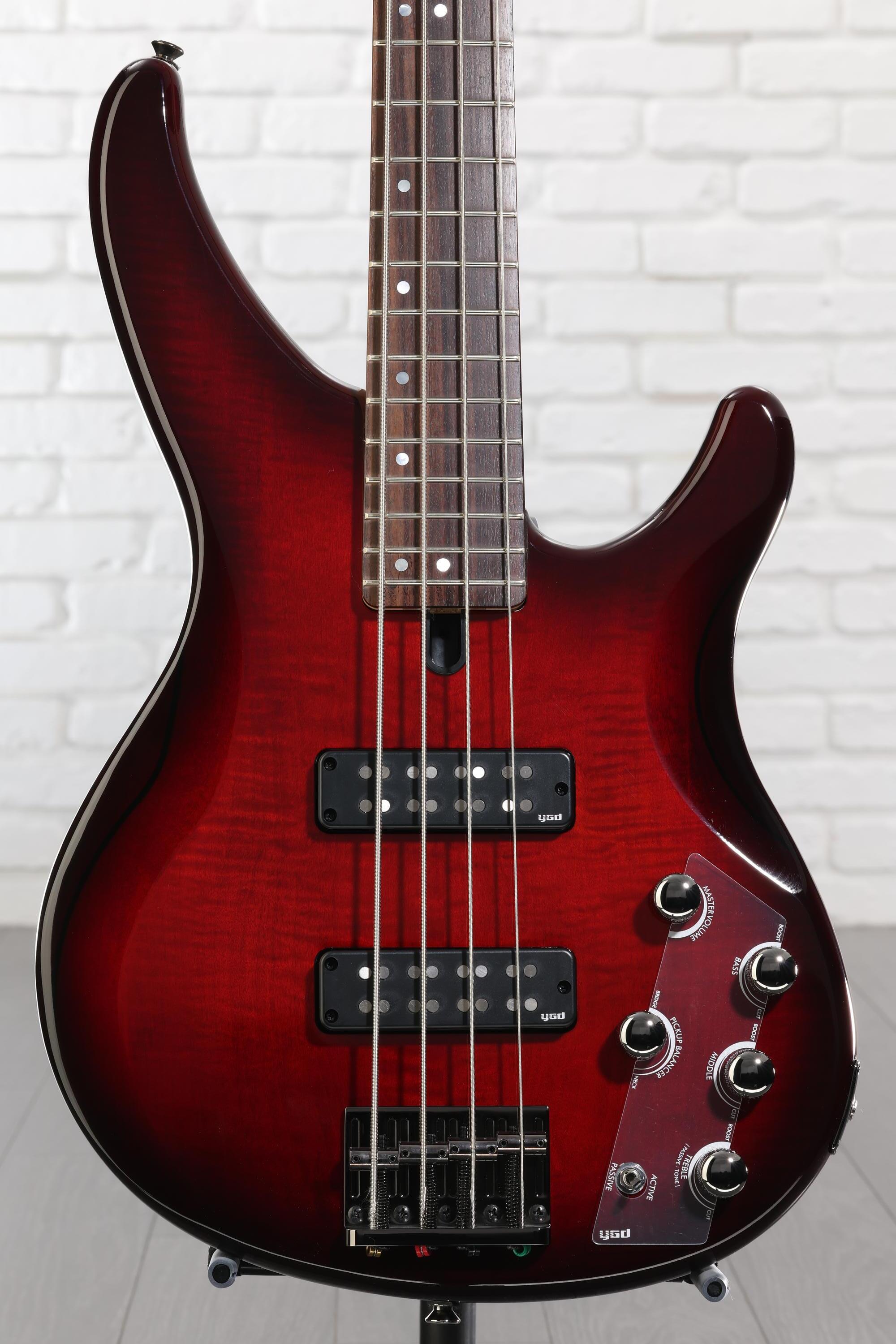 Yamaha TRBX604FM 4-string Bass Guitar - Dark Red Burst | Sweetwater