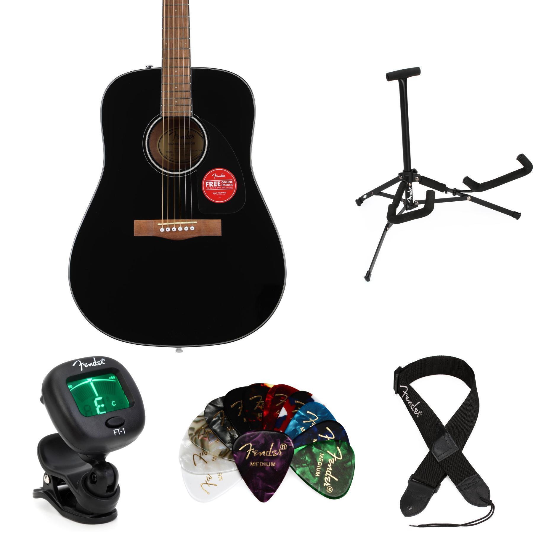 fender cd-60 blk ギター　USA ケース付き Amazon.com: Fender CD-60 Dreadnought Acoustic Guitar