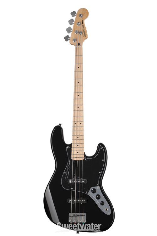 Squier Affinity Series Jazz Bass - Black with Maple Fingerboard