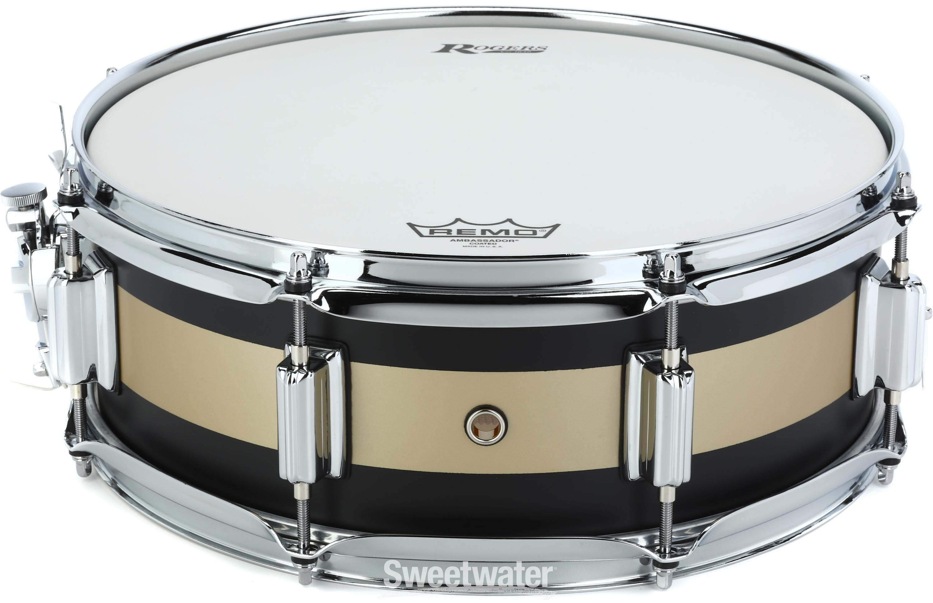 Tower Series Snare Drum - 5-inch x 14-inch, Satin Black/Gold Duco