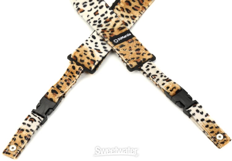  Fender Wild Animal Print Guitar Strap, 2in, Leopard