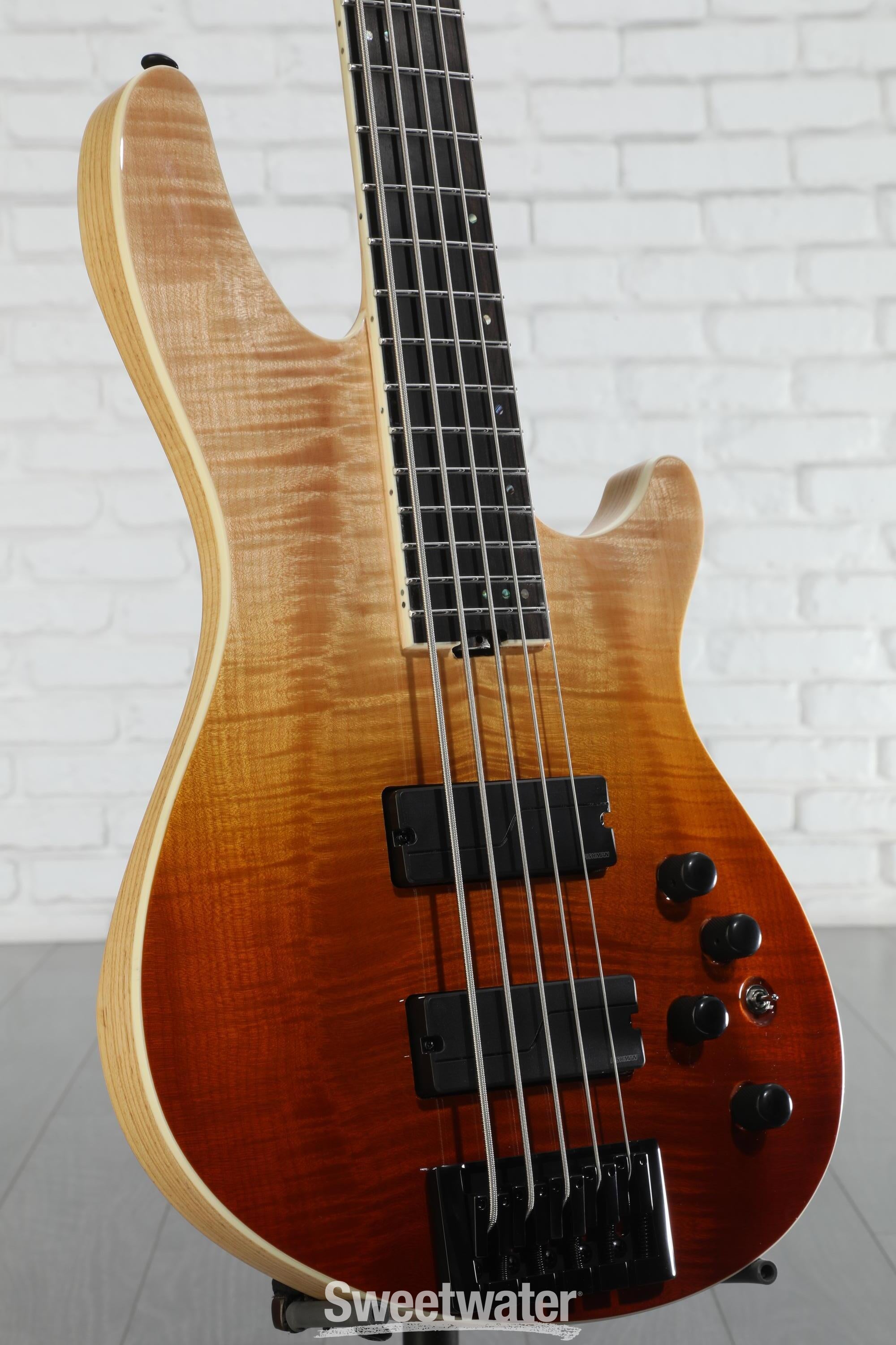 【エレキベース 5弦】 Schecter SLS Elite-5 林 Schecter SLS Elite-5 Bass Guitar - Antique Fade Burst