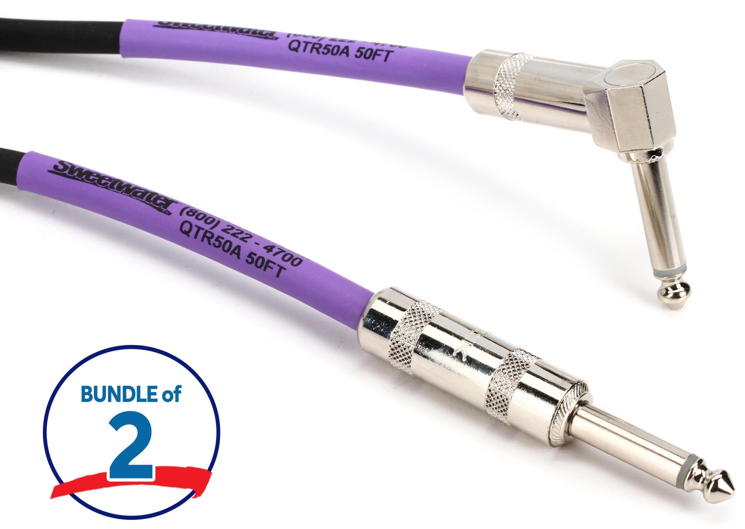 Photo of Pro Co EGL-50 Excellines Straight to Right Angle Instrument Cable - 50 foot (2-pack)