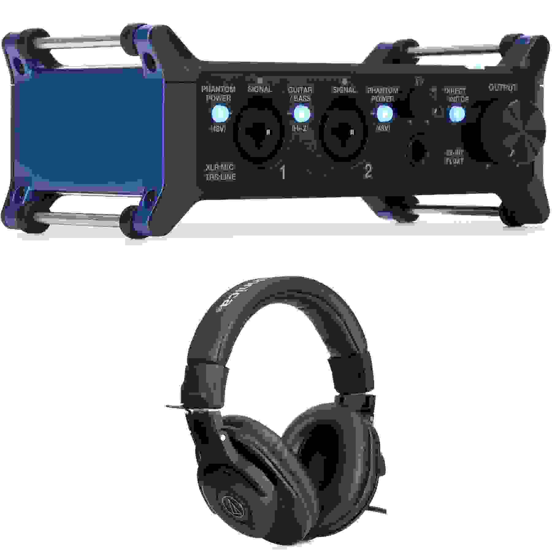 Zoom UAC-232 USB 2.0 Audio Interface and Headphones