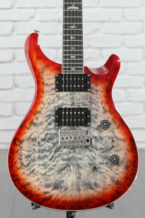 PRS SE Custom 24-08 Quilt Top Electric Guitar - Charcoal Cherry Burst