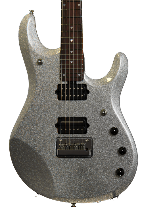 Ernie Ball Music Man JP6 - Silver Sparkle, All Rosewood Neck Ernie Ball Music Man JP6 - Silver Sparkle, All Rosewood Neck