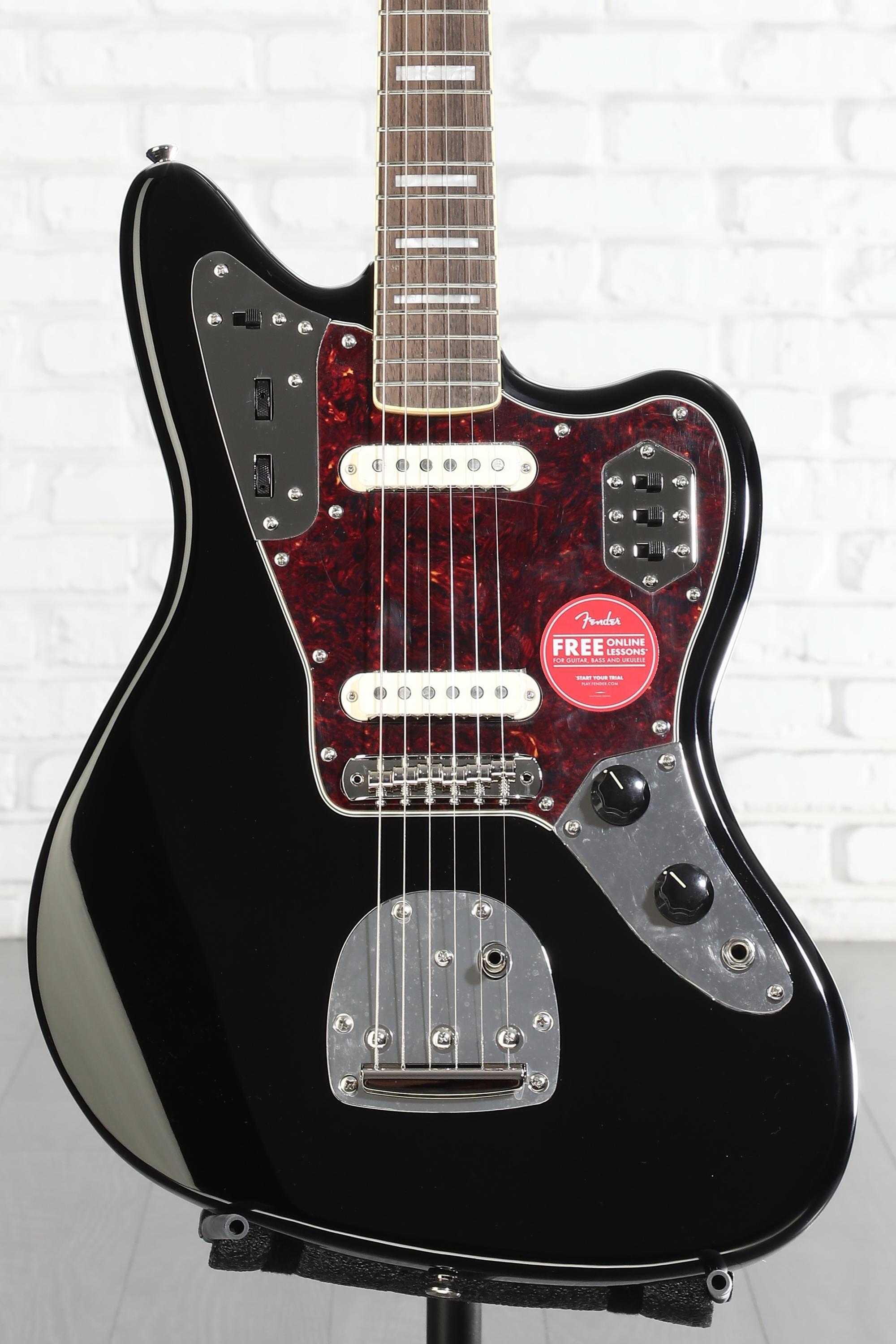 美品 Squier Classic Vibe ’70s Jaguar Black Squier Classic Vibe '70s Jaguar - Black | Sweetwater