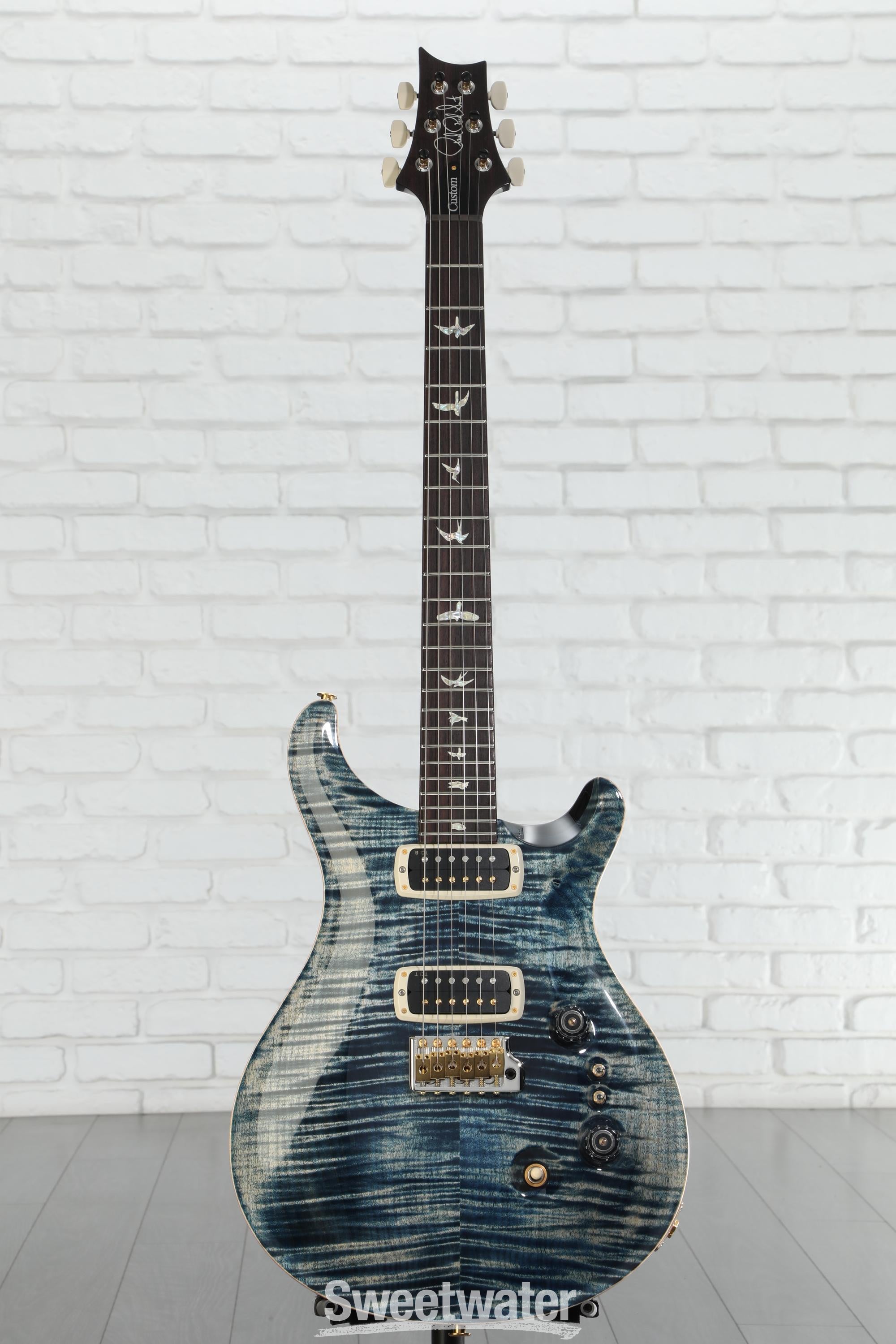 PRS Custom 24-08 10-Top Electric Guitar - Faded Whale Blue