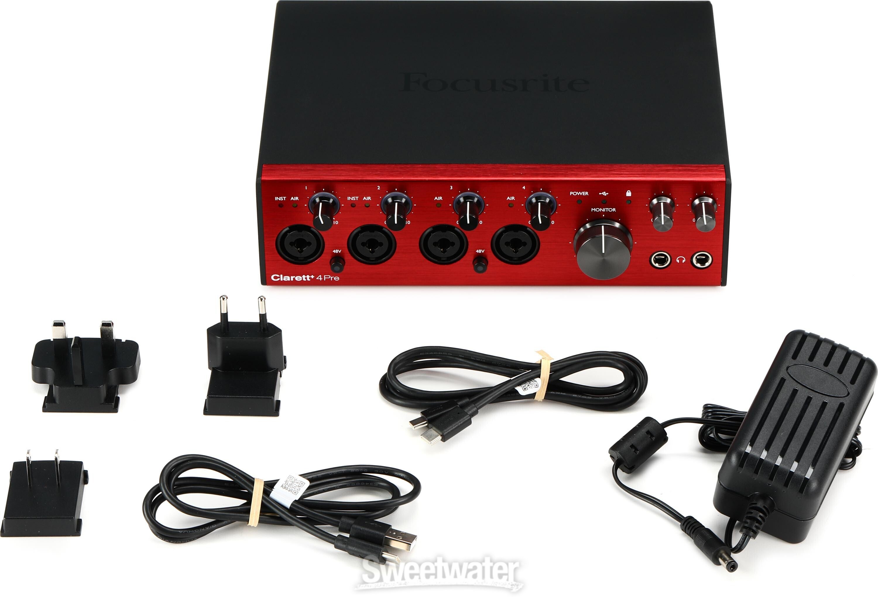 Focusrite Clarett+ 4Pre USB-C Audio Interface | Sweetwater