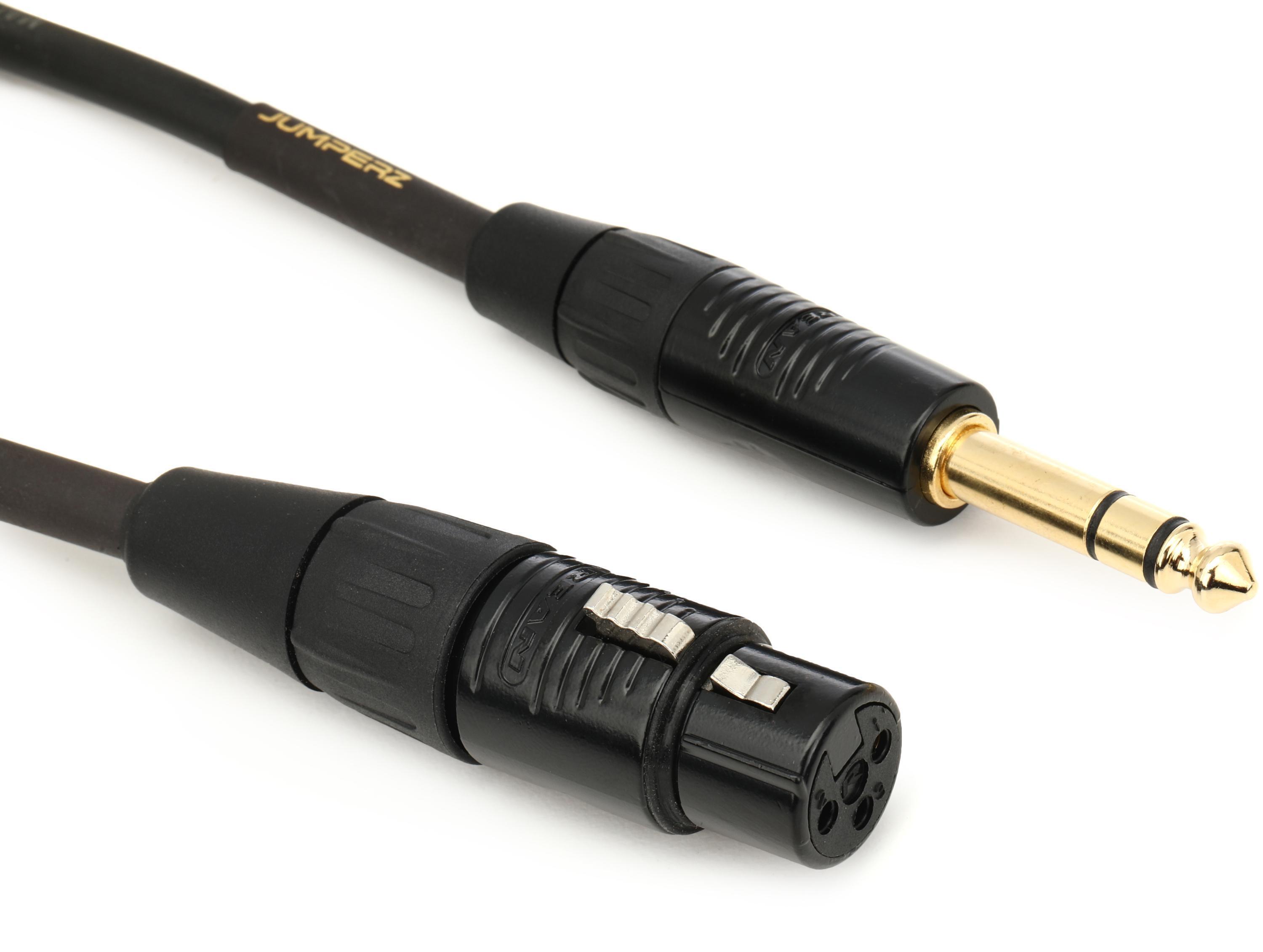 Photo of JUMPERZ JGTRSXF-1 Gold TRS-XLRF Patch Cable - 1 foot