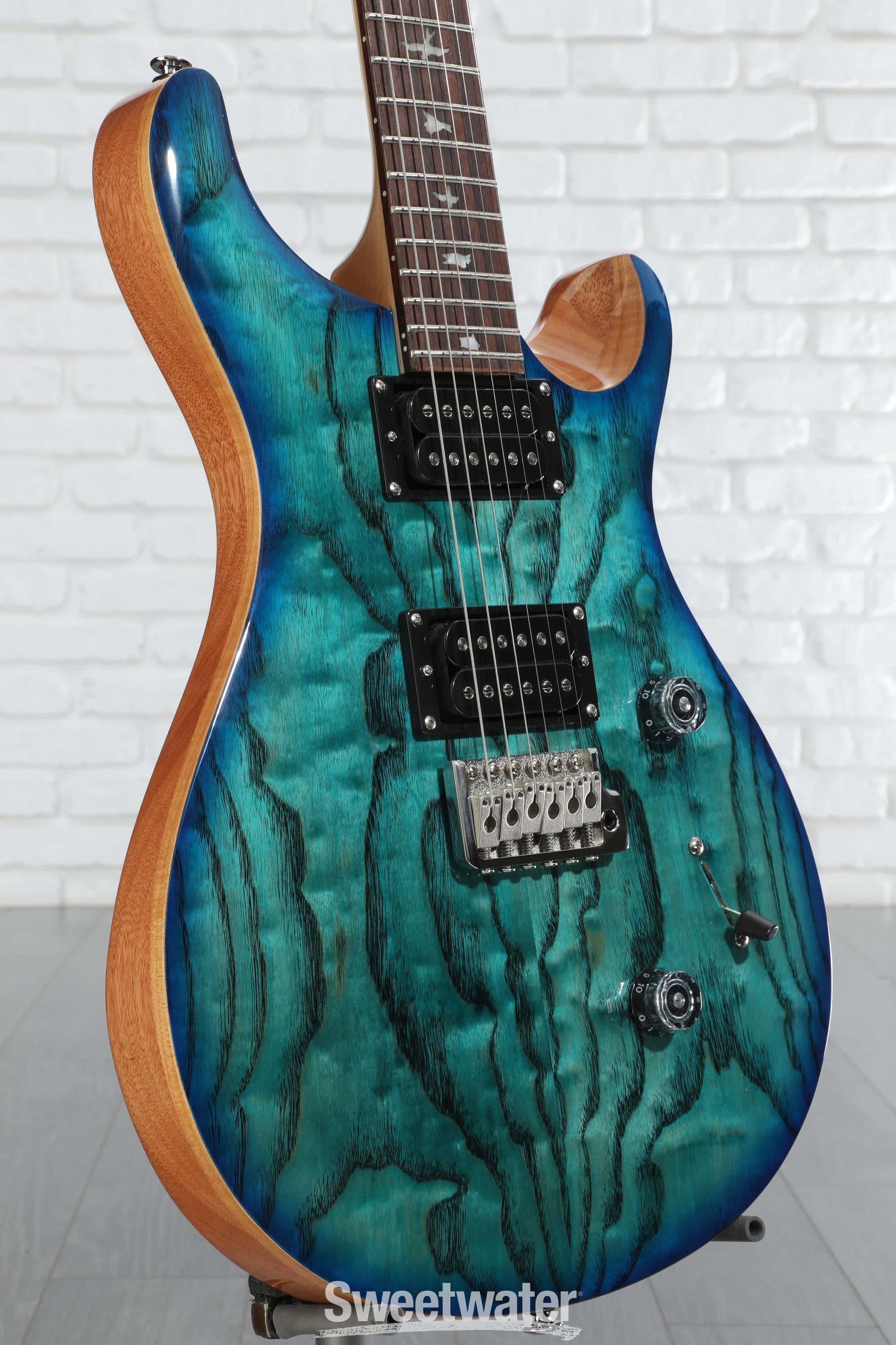 PRS SE Custom 24 Exotic Electric Guitar - Lake Blue | Sweetwater
