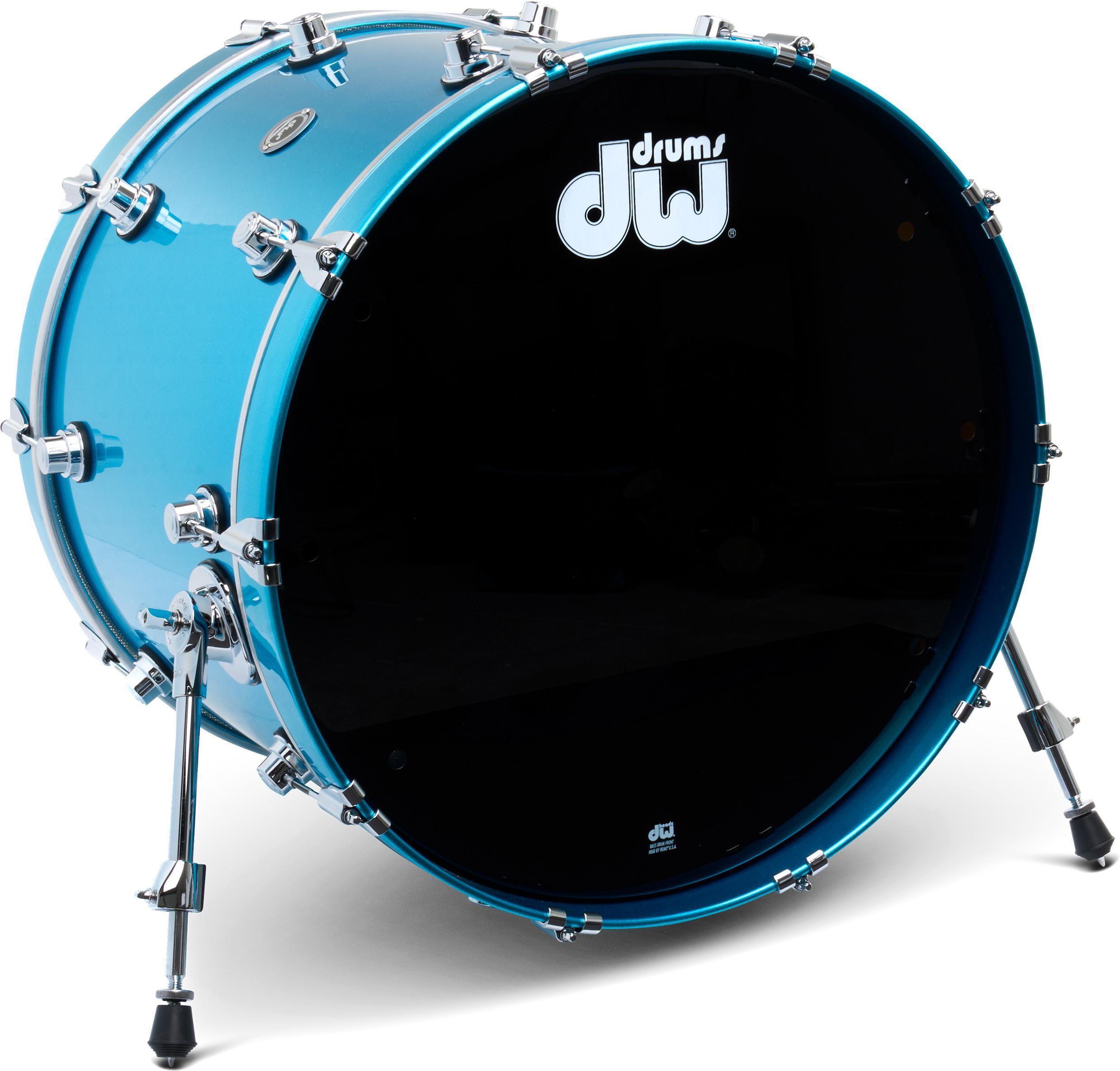DW DWe Bass Drum - 16 inches x 22 inches, Laser Blue Metallic