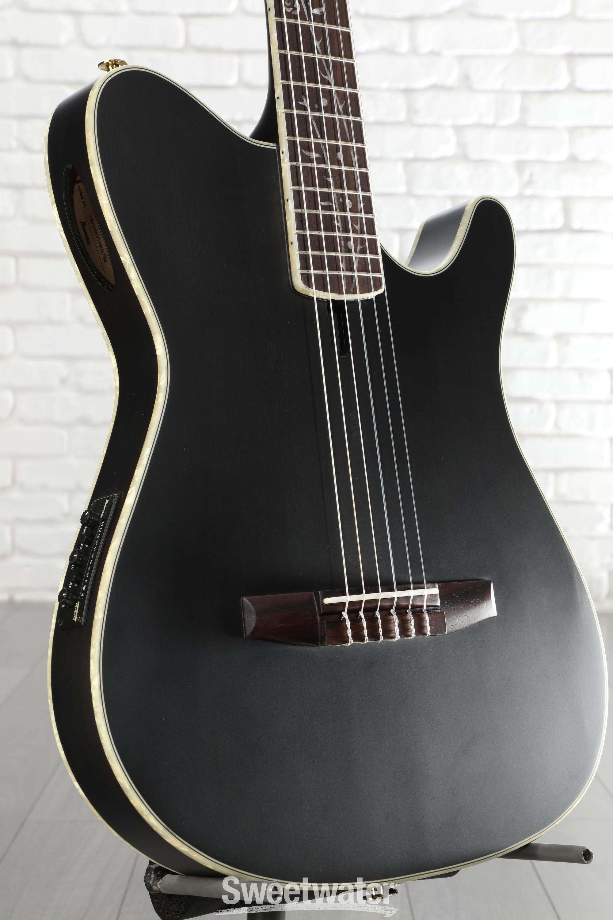 Photo of Ibanez TOD10N Tim Henson Signature Nylon-string Acoustic-electric Guitar - Black